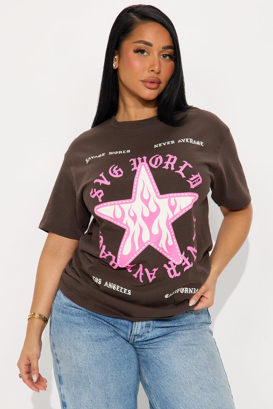 Savage World Star Tee - Brown