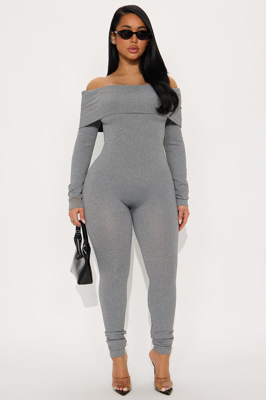 All About Me Seamless Jumpsuit - Heather Grey