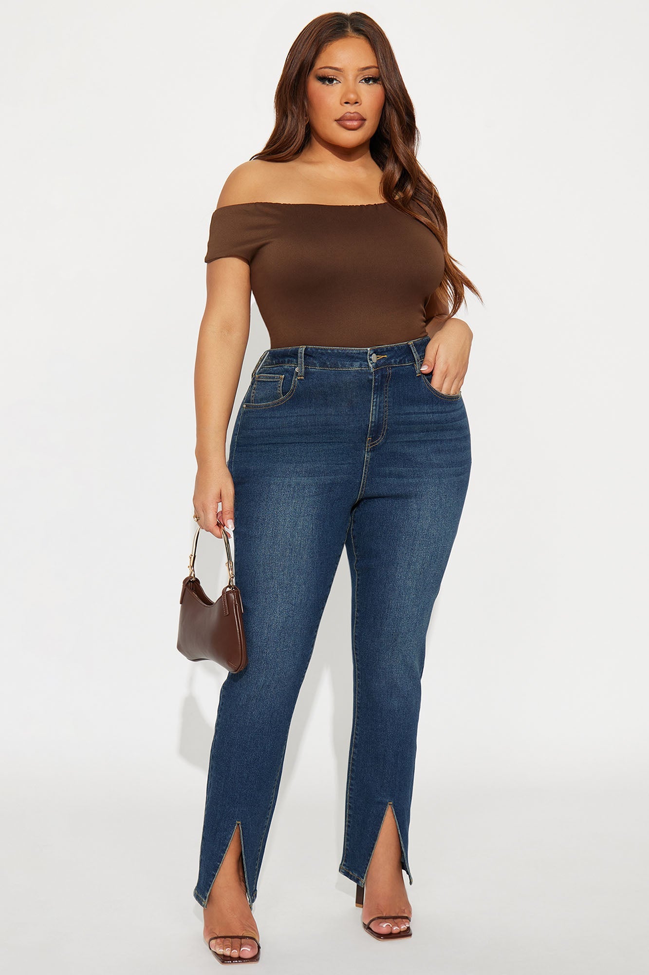 Strut Your Stuff Split Hem Skinny Jean - Dark Wash