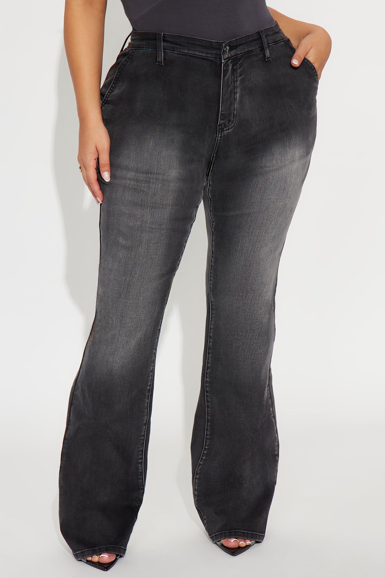 The Aughts Soft Stretch Bootcut Jean - Black Wash