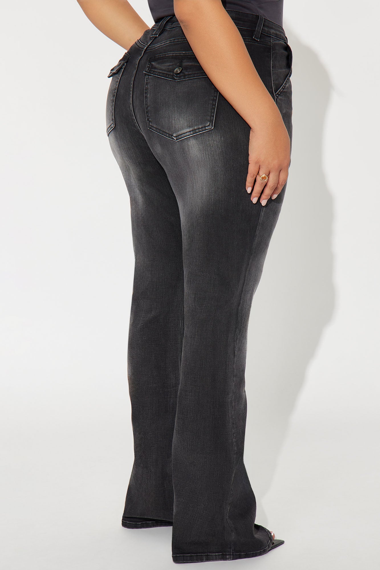 The Aughts Soft Stretch Bootcut Jean - Black Wash