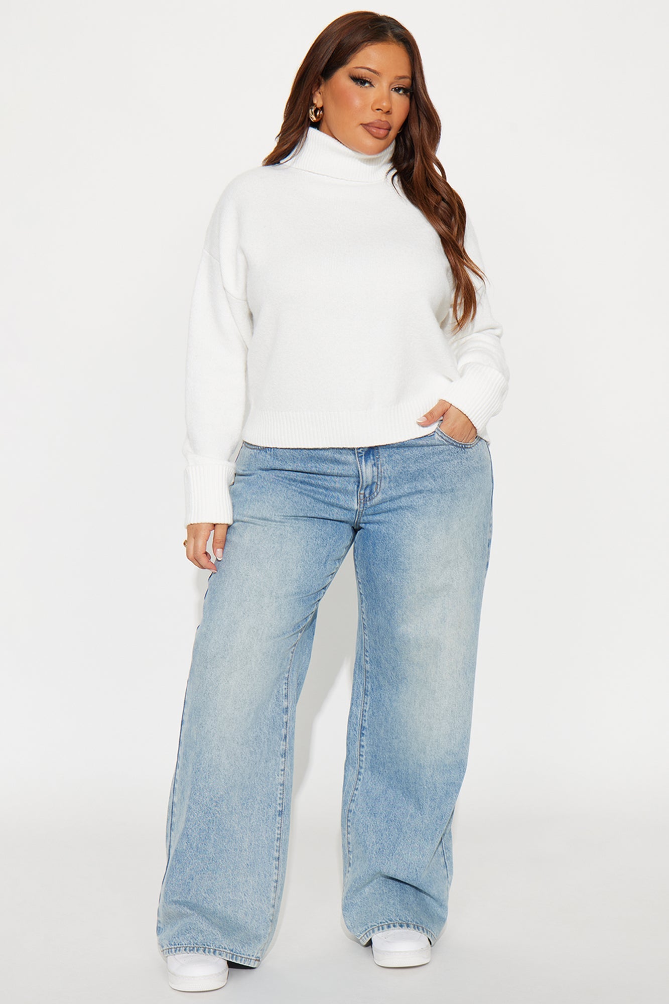 Healing Therapy Turtle Neck Sweater - Ivory