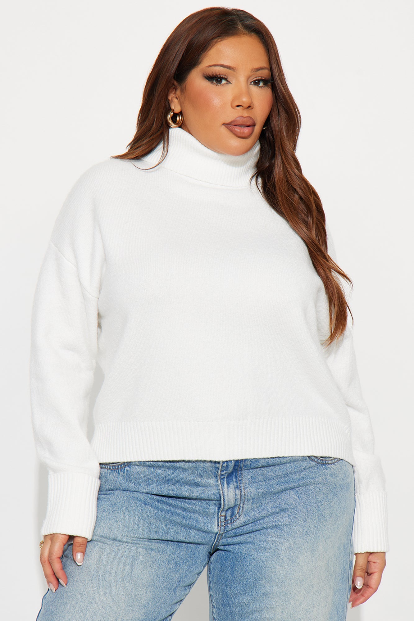 Healing Therapy Turtle Neck Sweater - Ivory