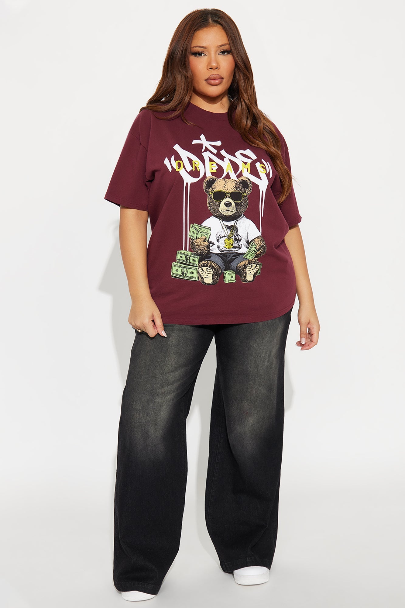 Dope Bear Vintage Wash Tee - Burgundy