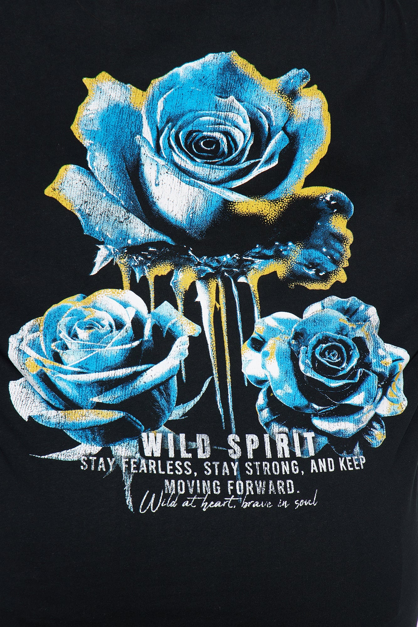Wild Spirit Thermal Long Sleeve 2Fer Tee - Black/White