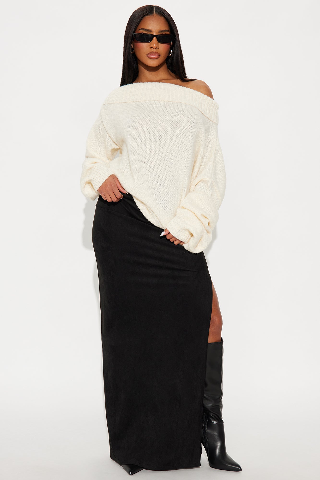 Casual Slay Oversized Sweater - Ivory