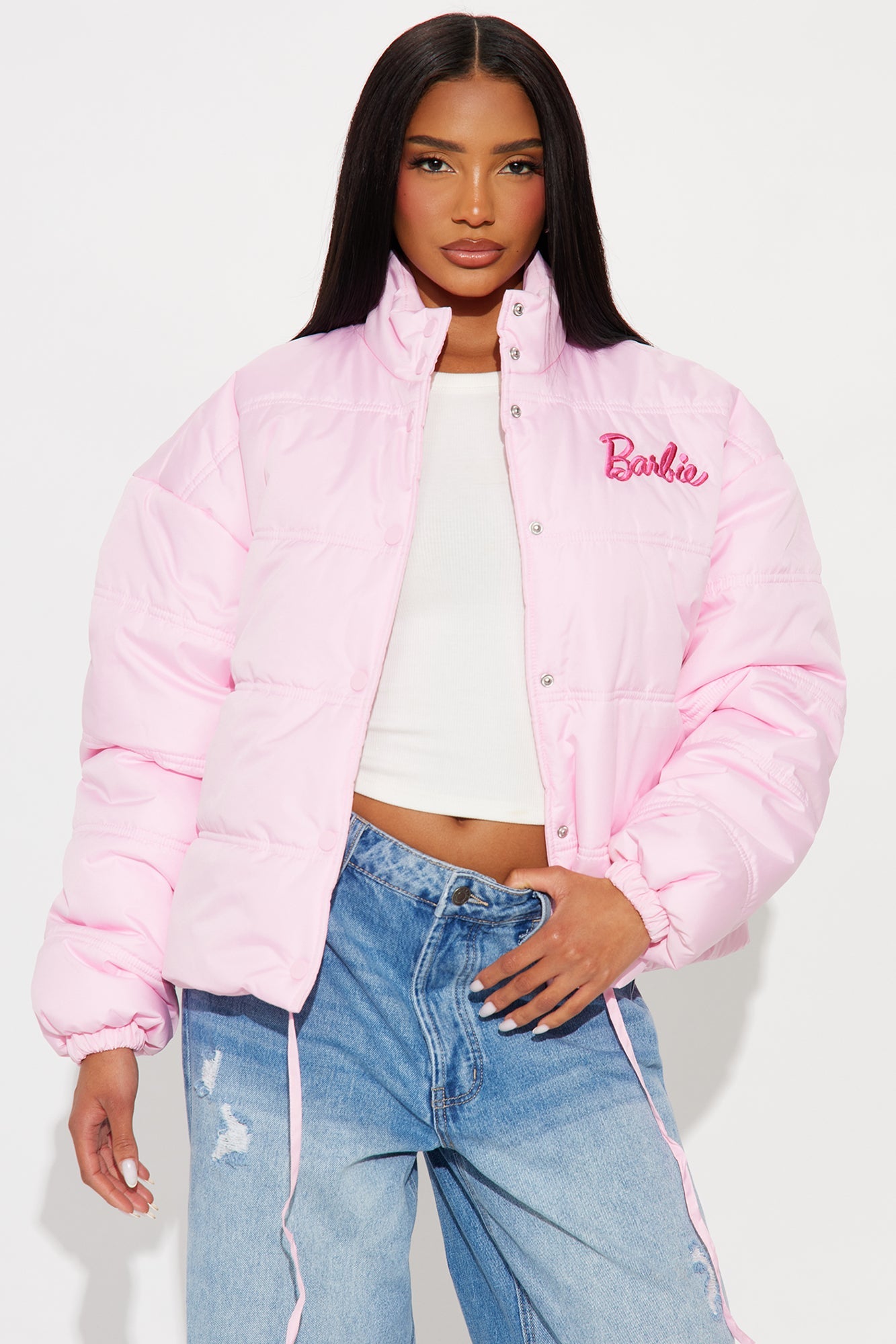 Barbie Puffer Jacket - Light Pink