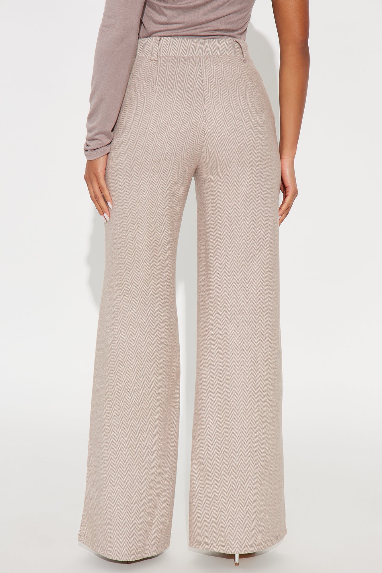 Marlena High Rise Wide Leg Pant 33 - Beige