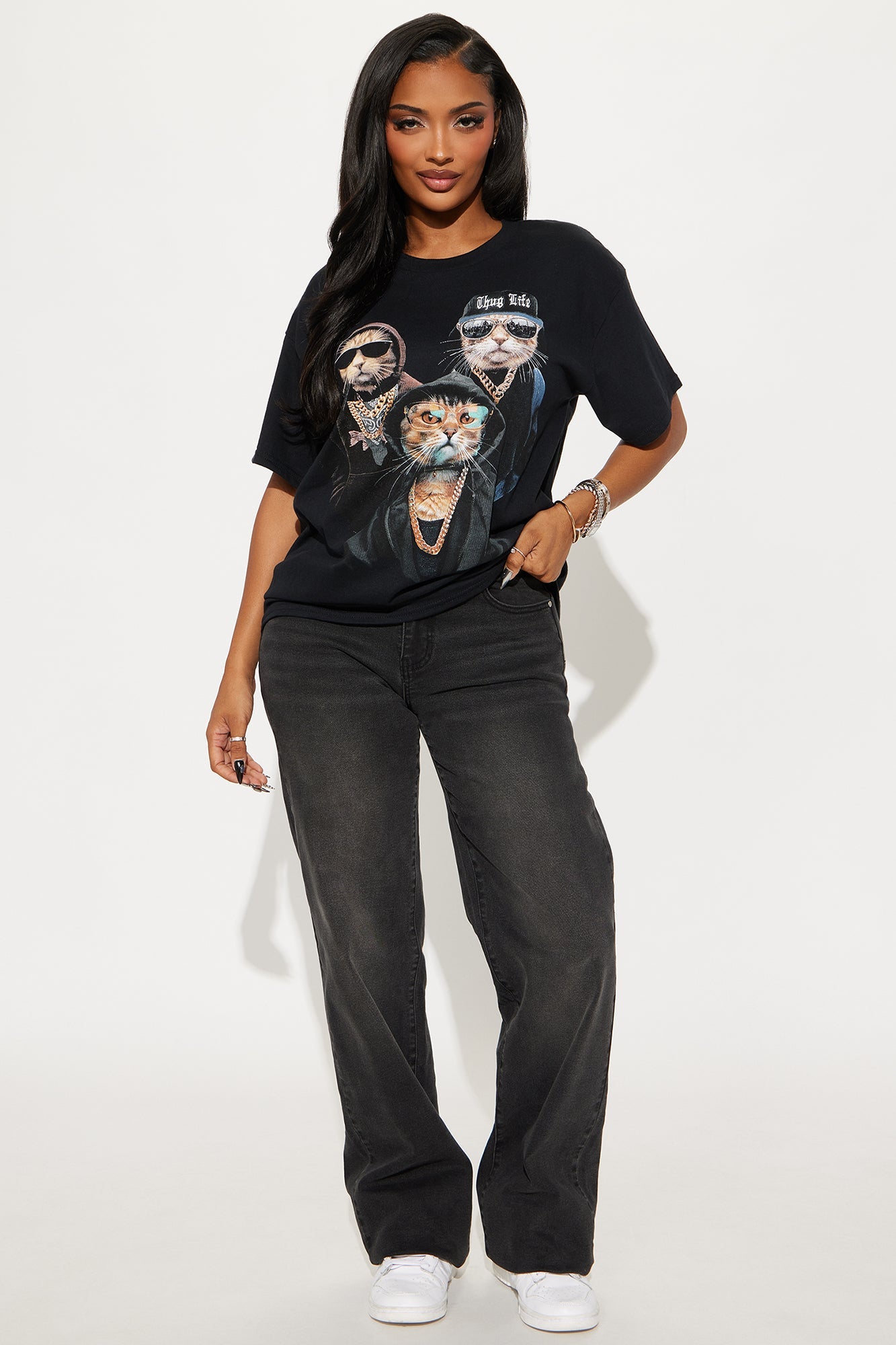 Thug Life Kittys Tee - Black