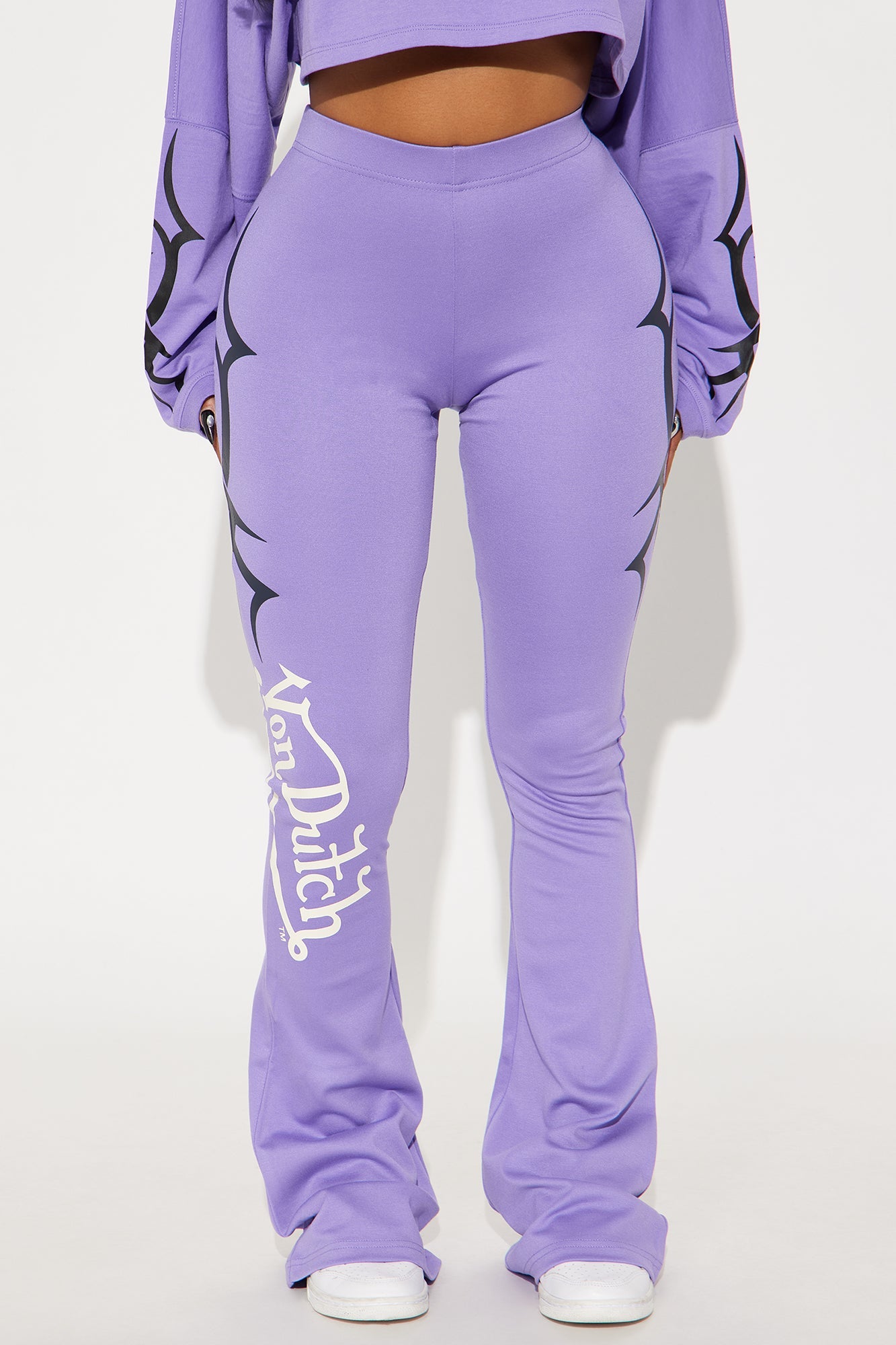 Von Dutch Twisted Edges Flare Pant - Purple