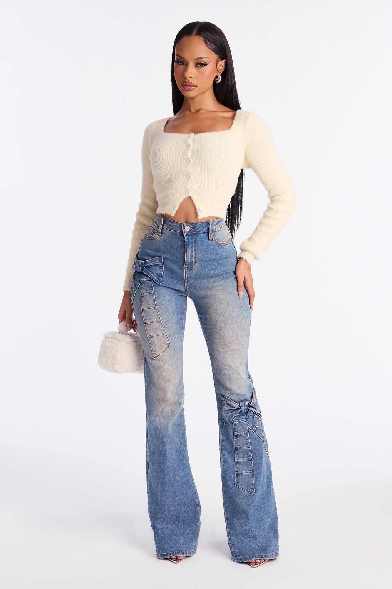 Wrap It Up Stretch Flare Jeans - Vintage Wash