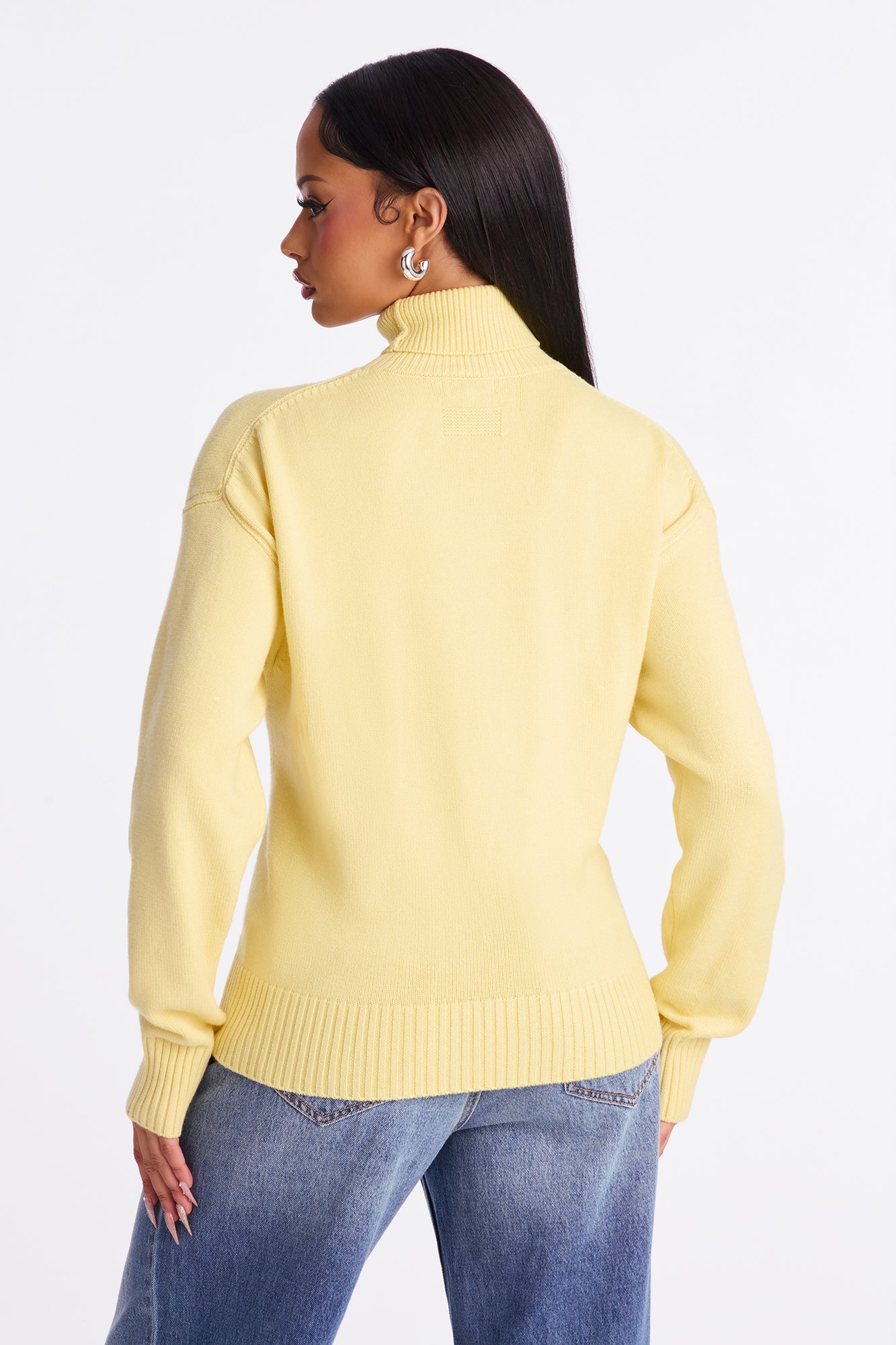 Taking What's Mine Turtle Neck Sweater - Butter Yellow