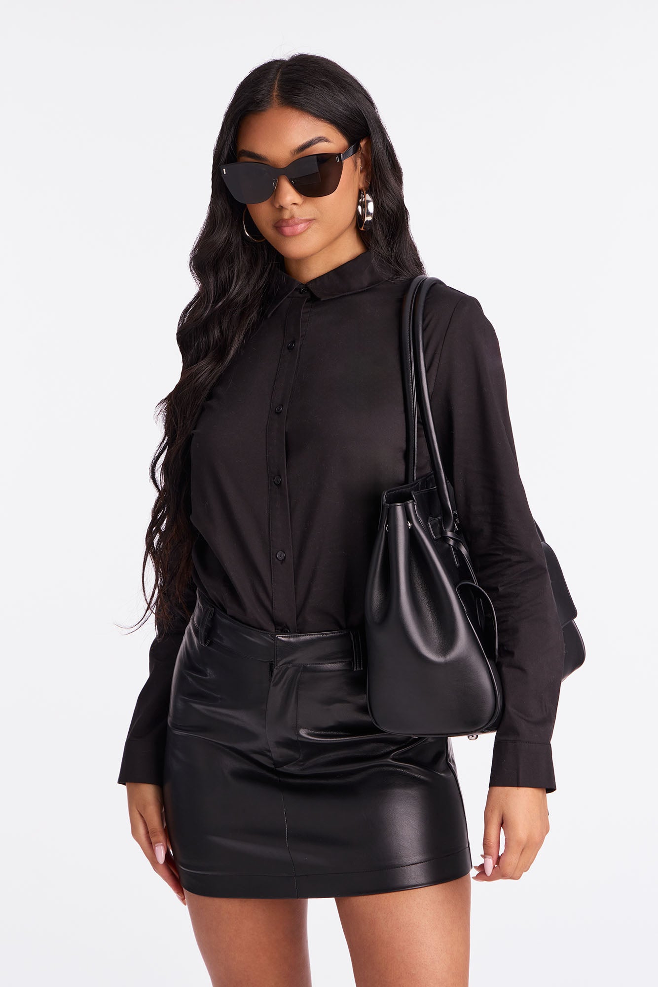 It's My Life Poplin Shirt - Black