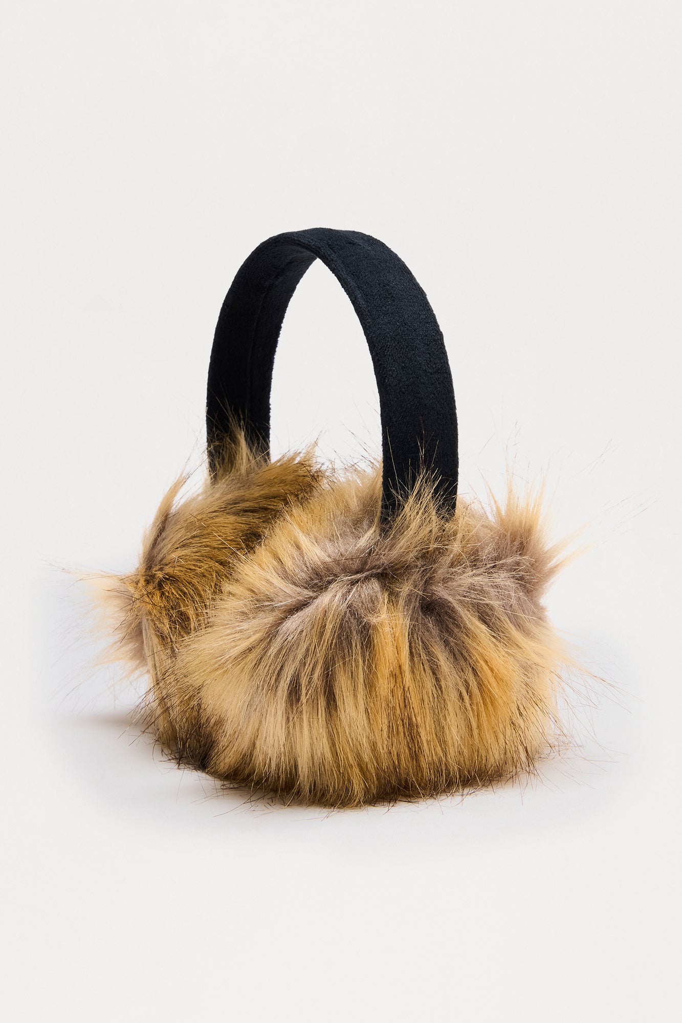 Aspen Weekend Faux Fur Earmuffs - Black/Brown