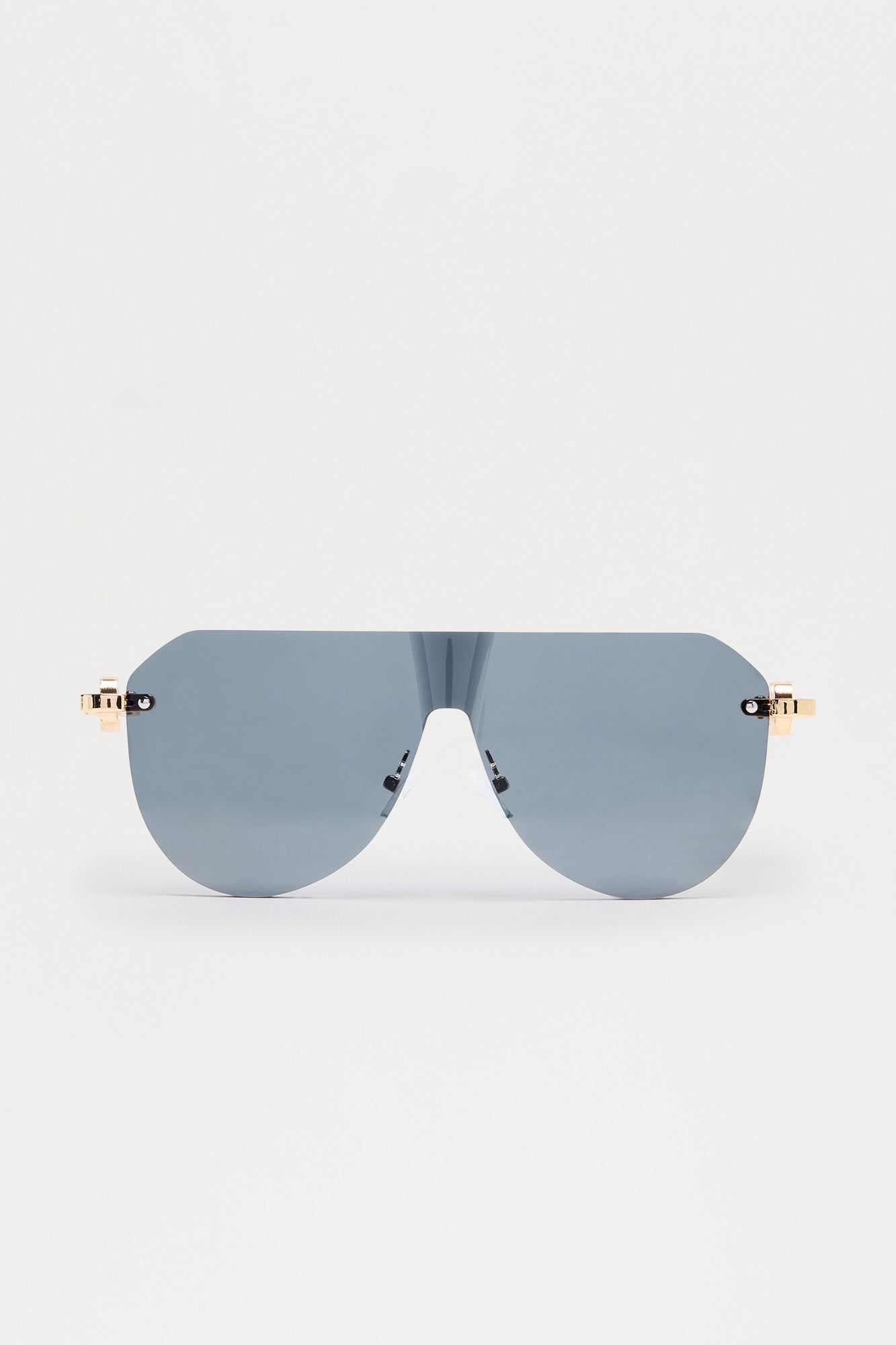 Kayla Rimless Aviator Sunglasses - Black