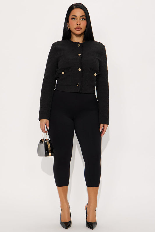 Such A Classic Tweed Jacket - Black