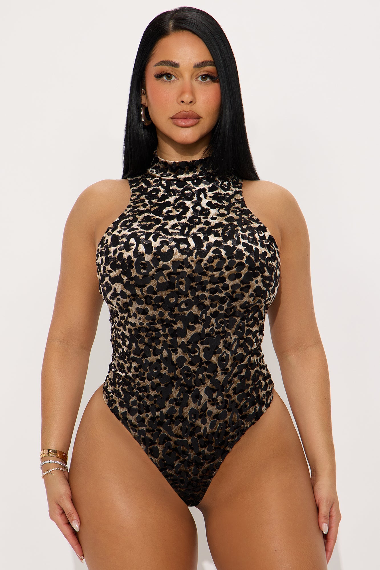 Lead You On Leopard Print Velvet Legging Set - Black/combo