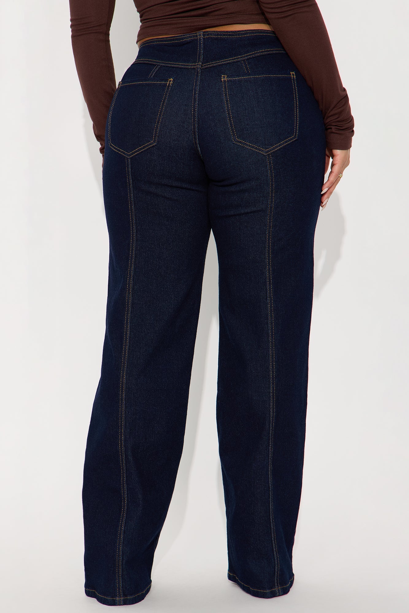 Austin Mid Rise Wide Leg Jeans - Dark Denim