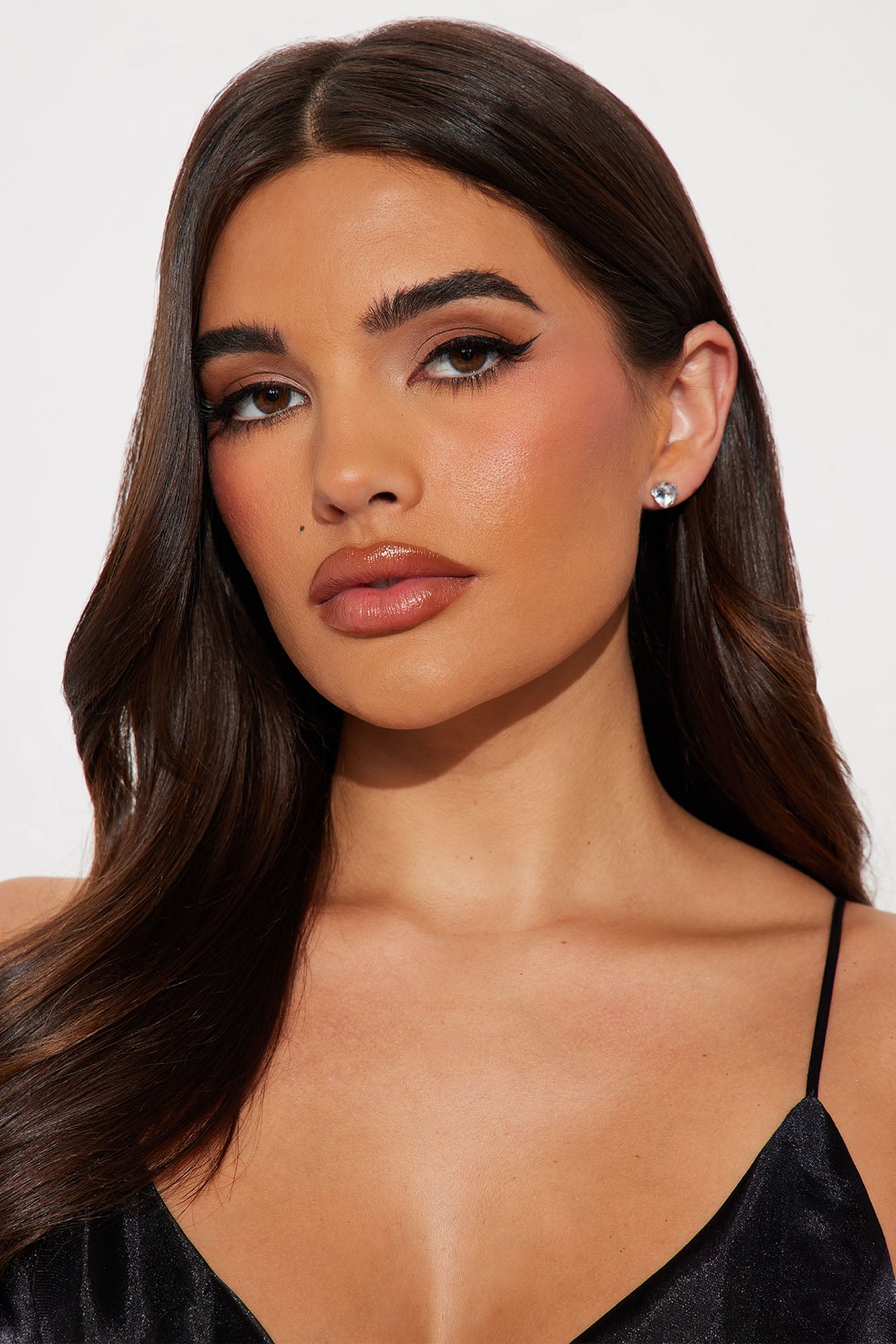 The Classic 9 Pair Rhinestone Stud Earrings - Silver