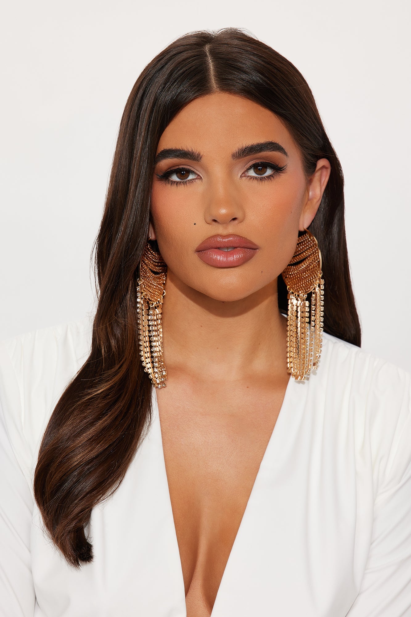 Disco Drip Statement Drop Earrings - Gold