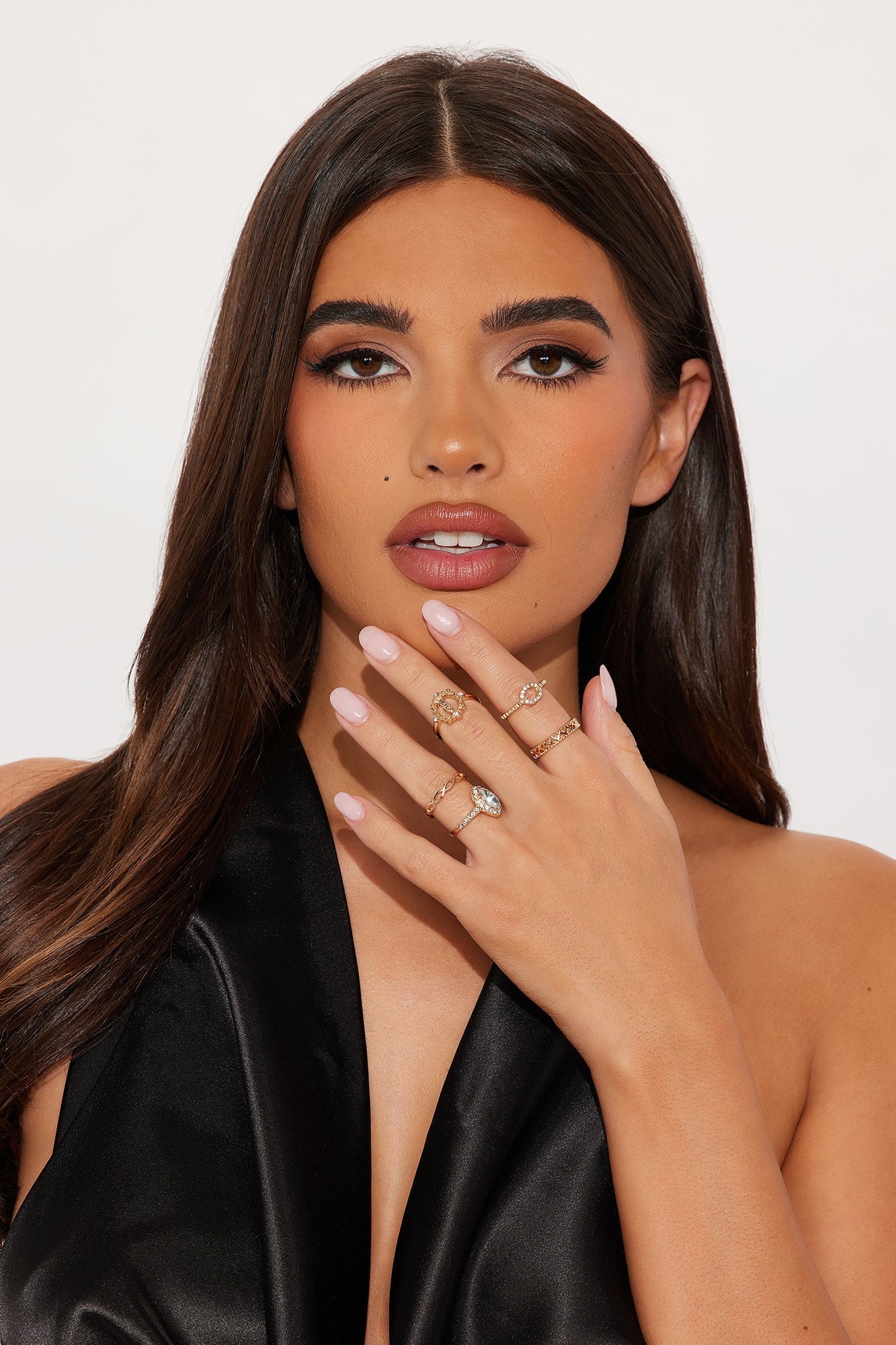 Princess Stack 5 Piece Ring Set - Gold