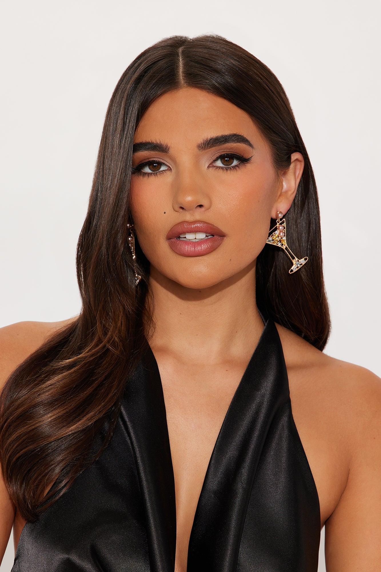 Happy Hour Martini Drop Earrings - Gold