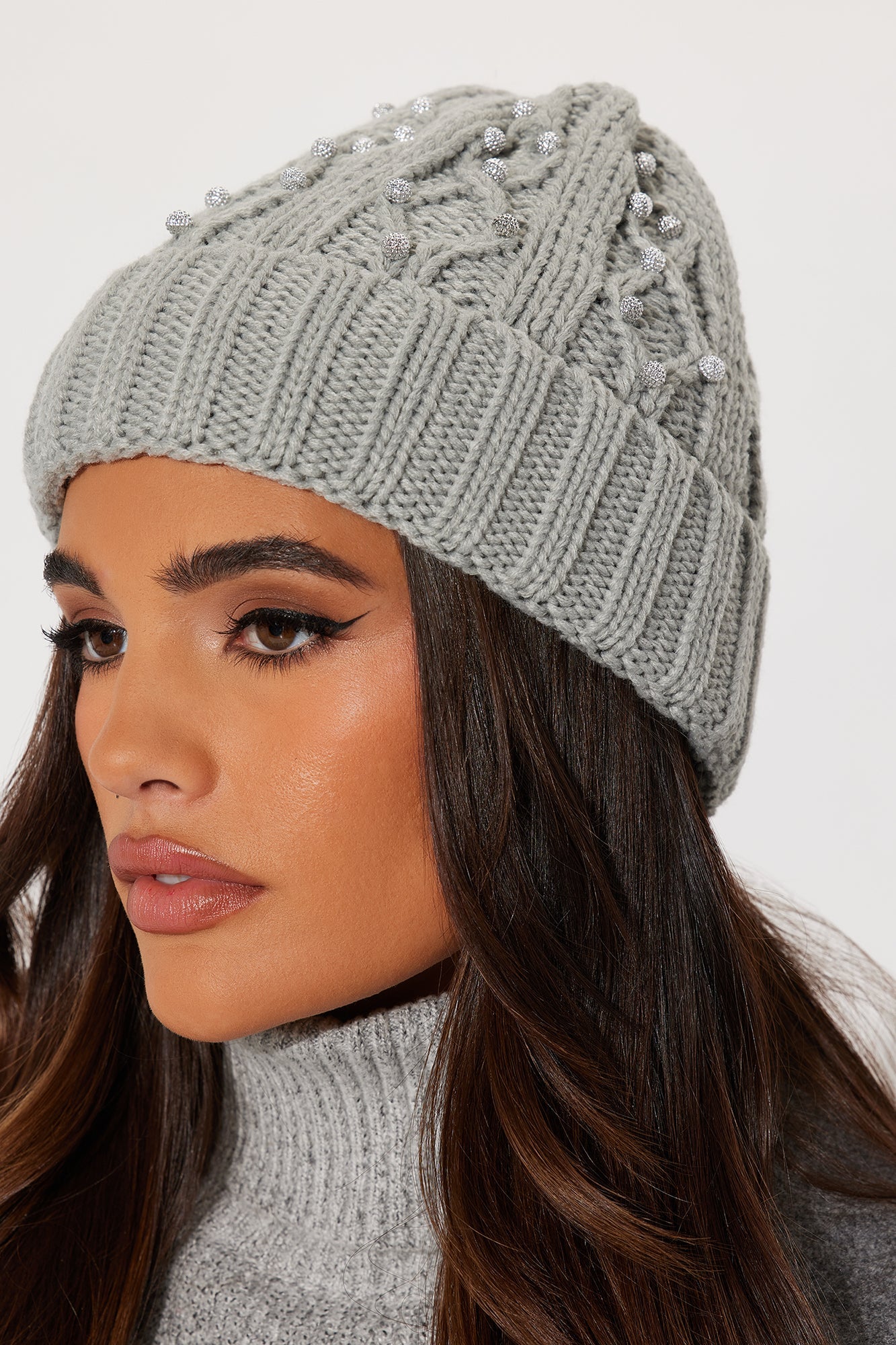 Leave A Little Sparkle Beanie - Grey