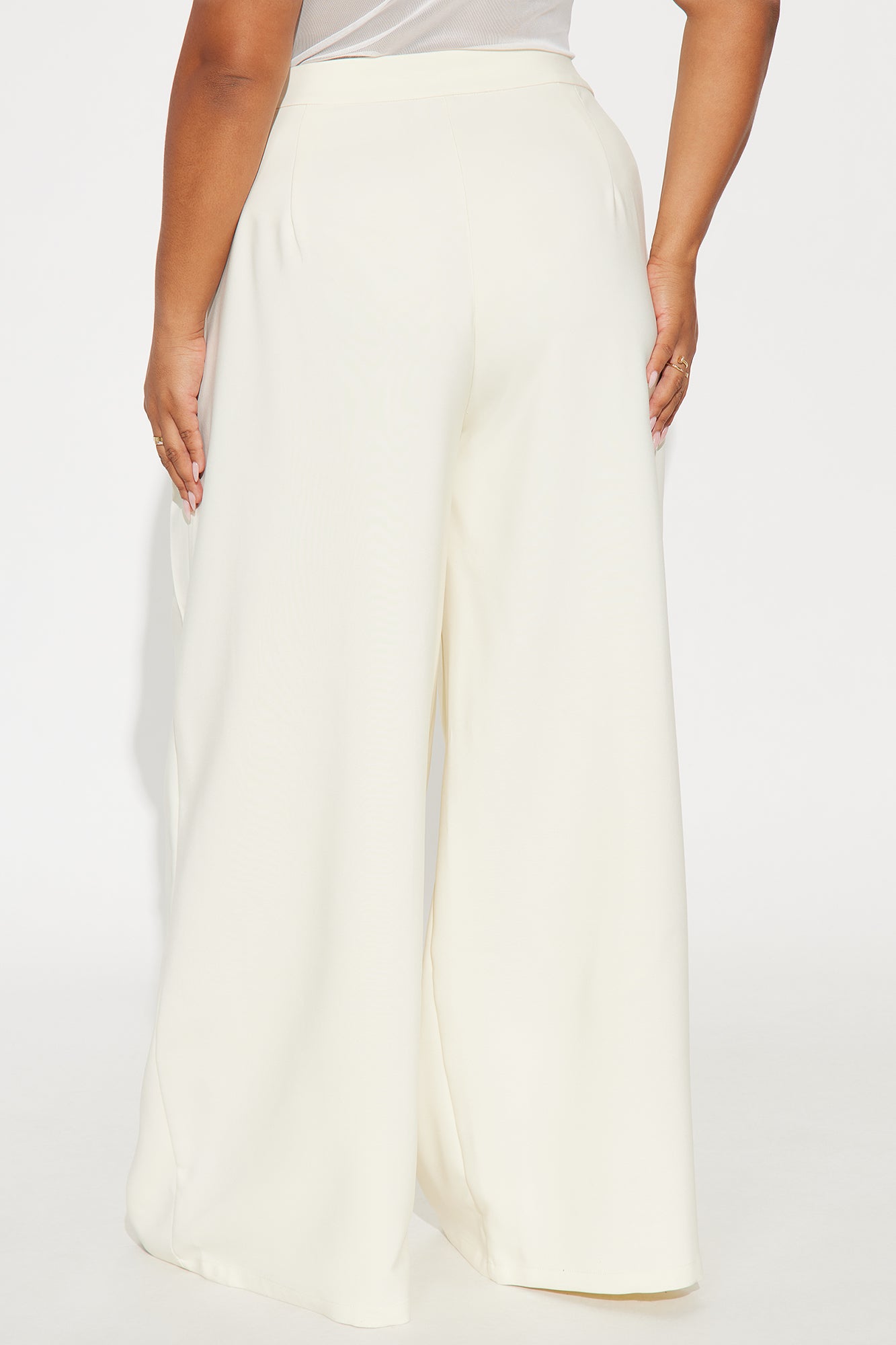 Luxe Living Pleated Trouser Pant 32″ - Ivory