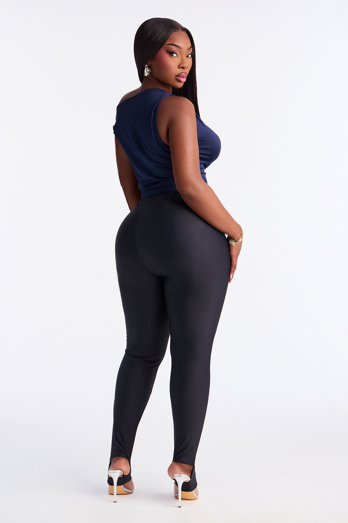 Kamari Off Shoulder Top - Navy