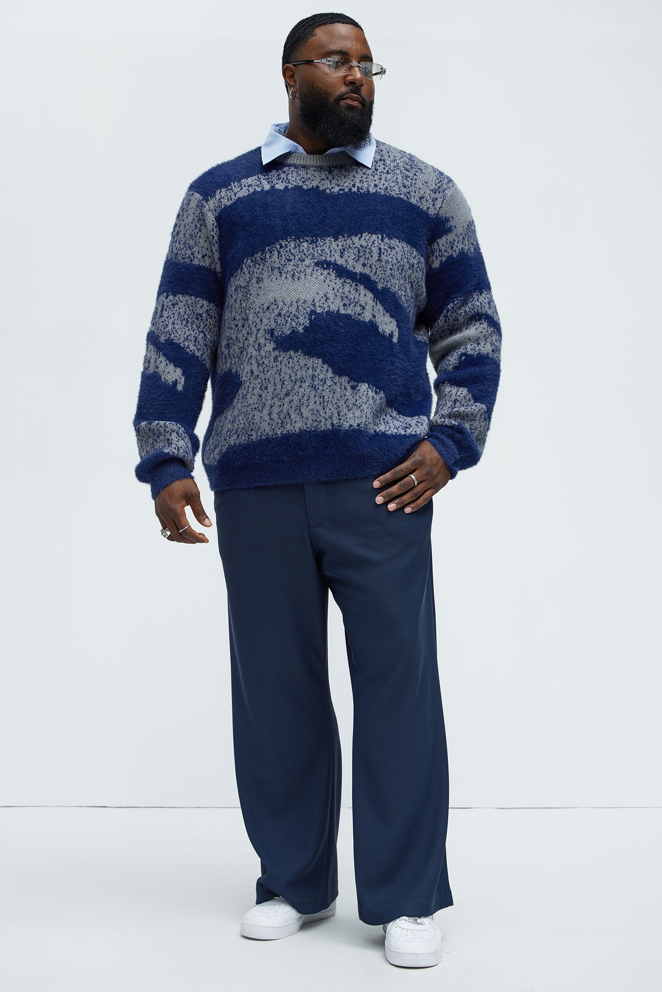 Places To Be Crewneck Sweater - Navy/combo