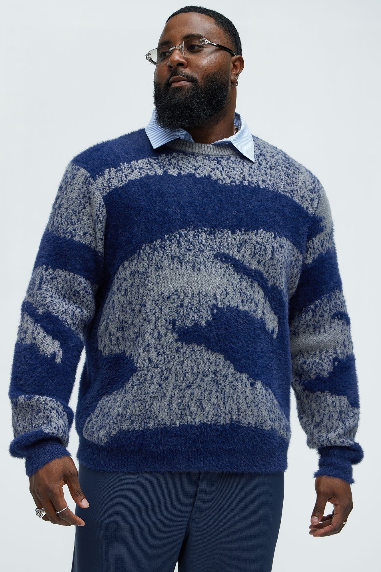 Places To Be Crewneck Sweater - Navy/combo