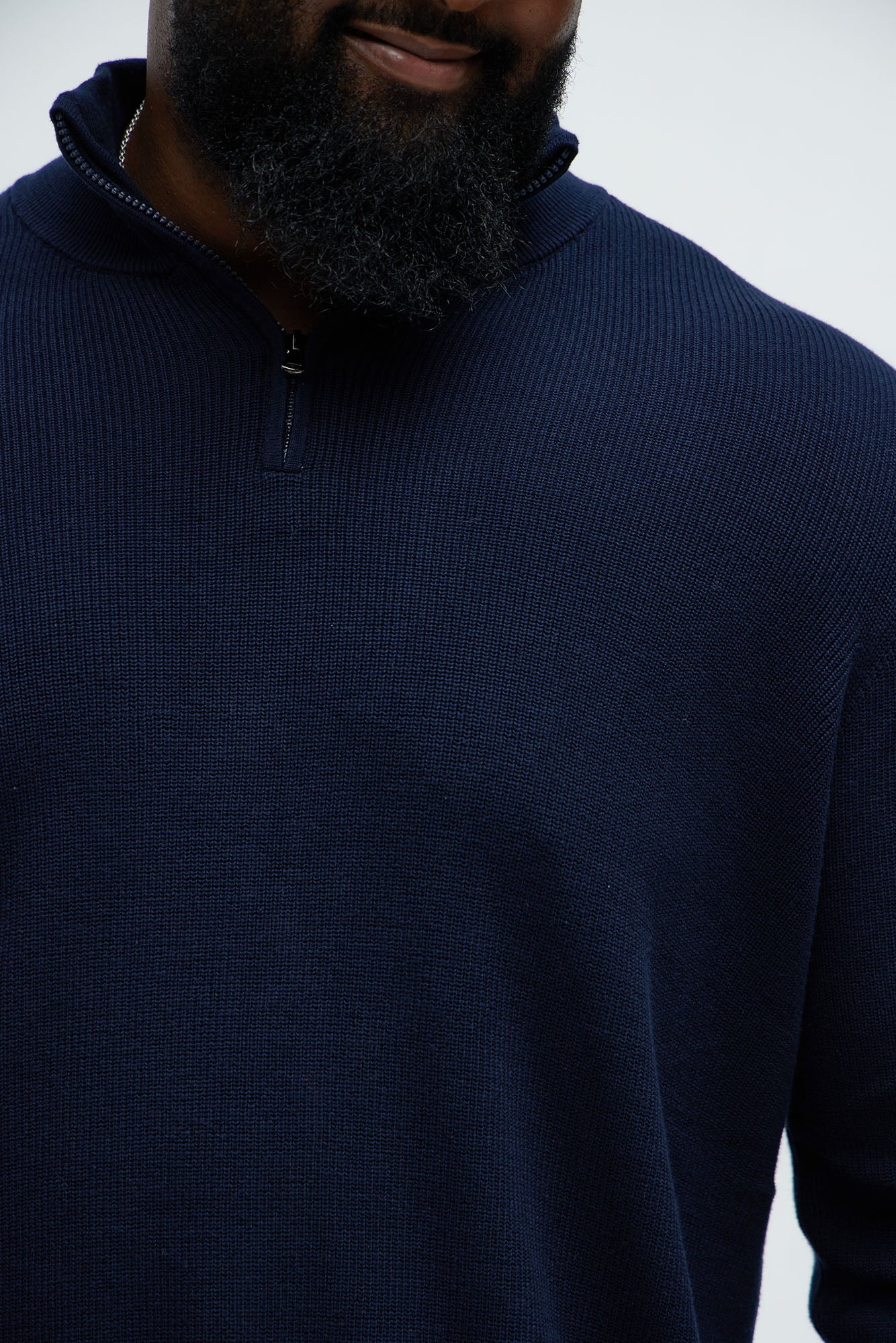 Shawn Quarter Zip Sweater - Navy