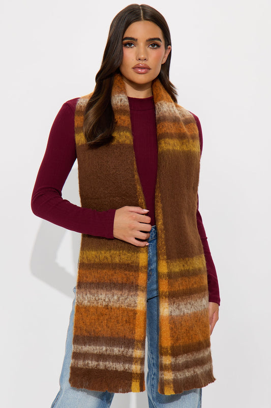 Cozy Cabin Scarf - Brown/combo