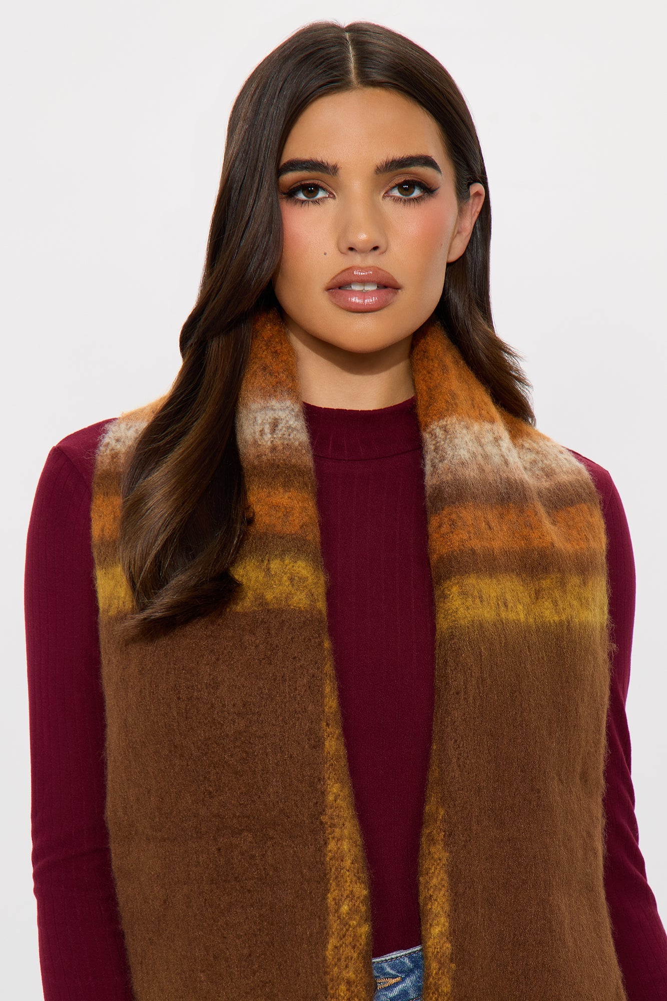 Cozy Cabin Scarf - Brown/combo