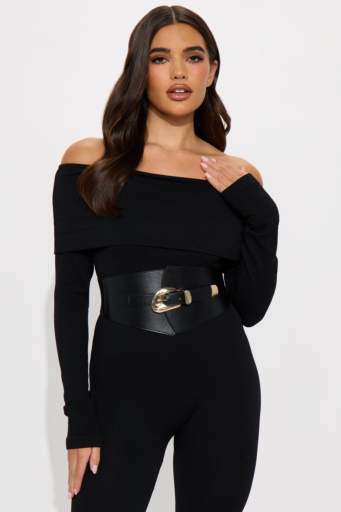 Cinch Crazy Wide Stretch Belt - Black