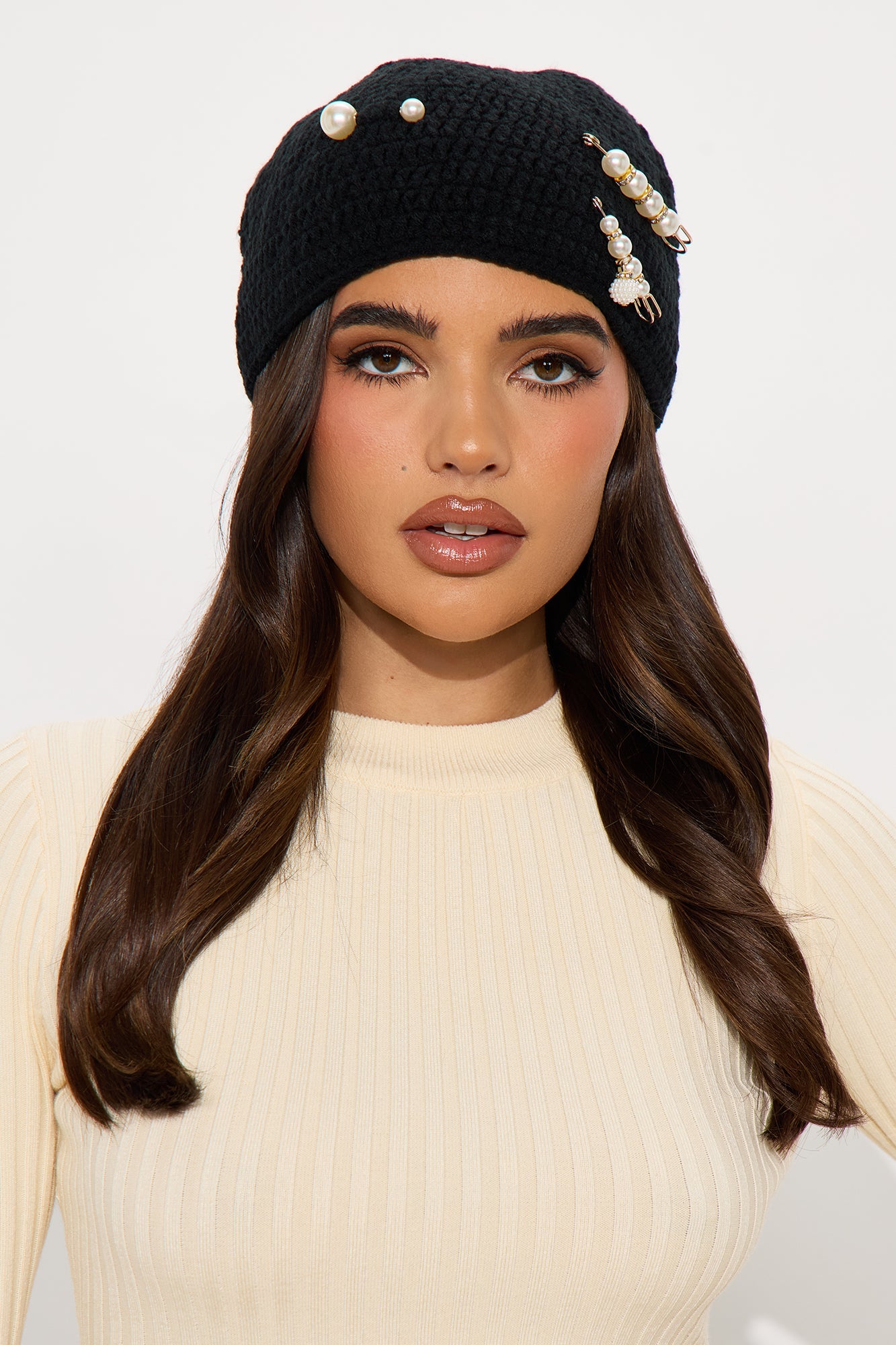 One Of A Kind Crochet Beanie - Black