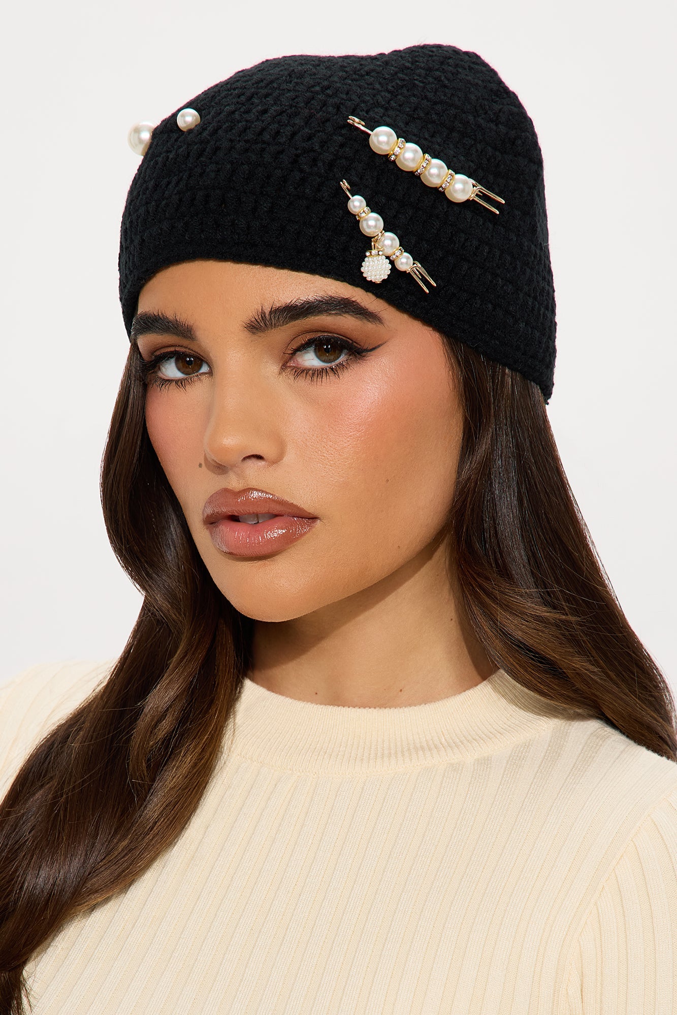One Of A Kind Crochet Beanie - Black