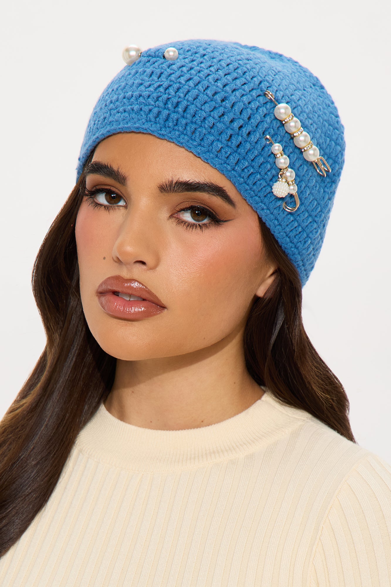 One Of A Kind Crochet Beanie - Blue