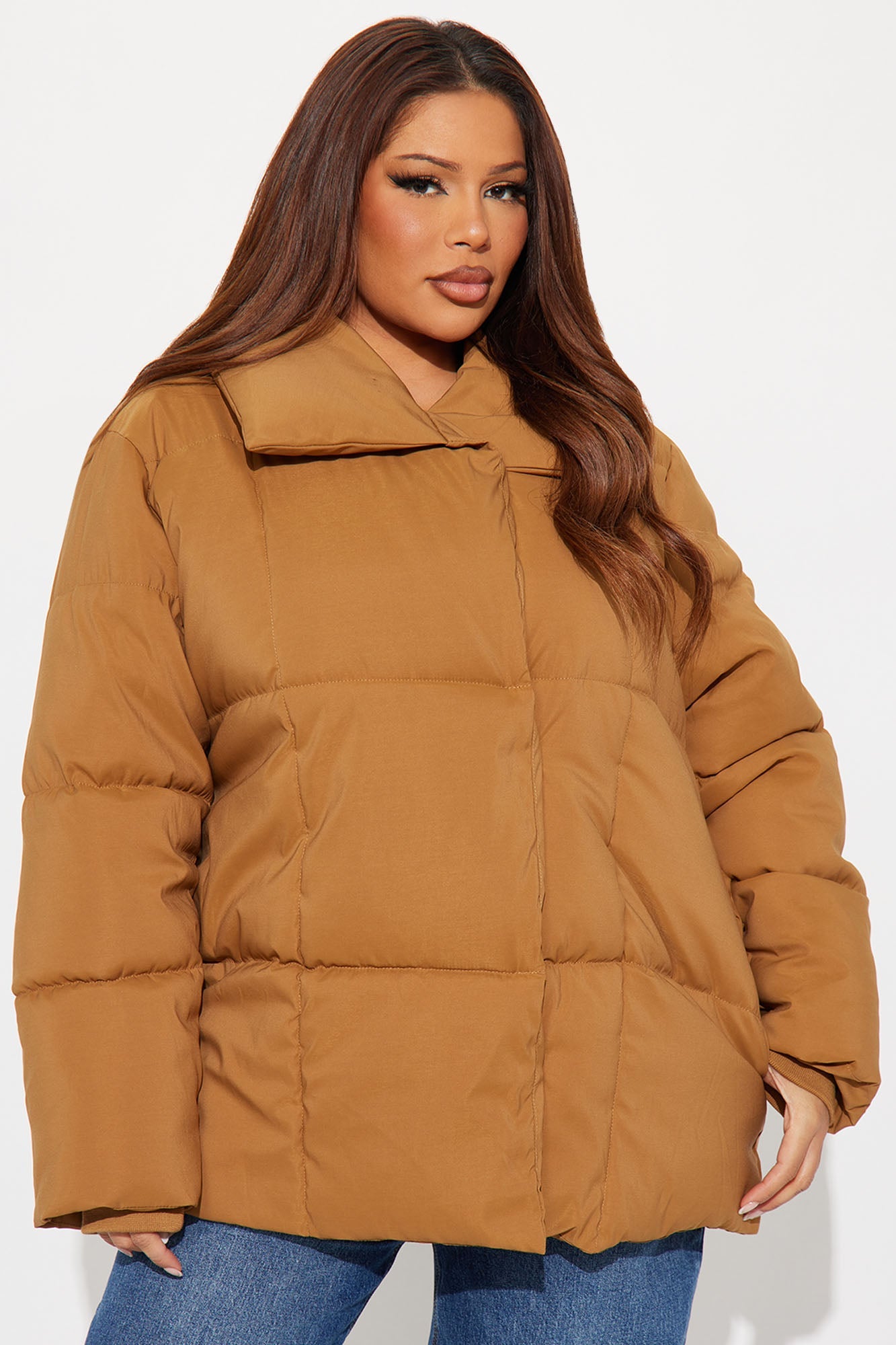 Mellow Mood Puffer Jacket - Camel