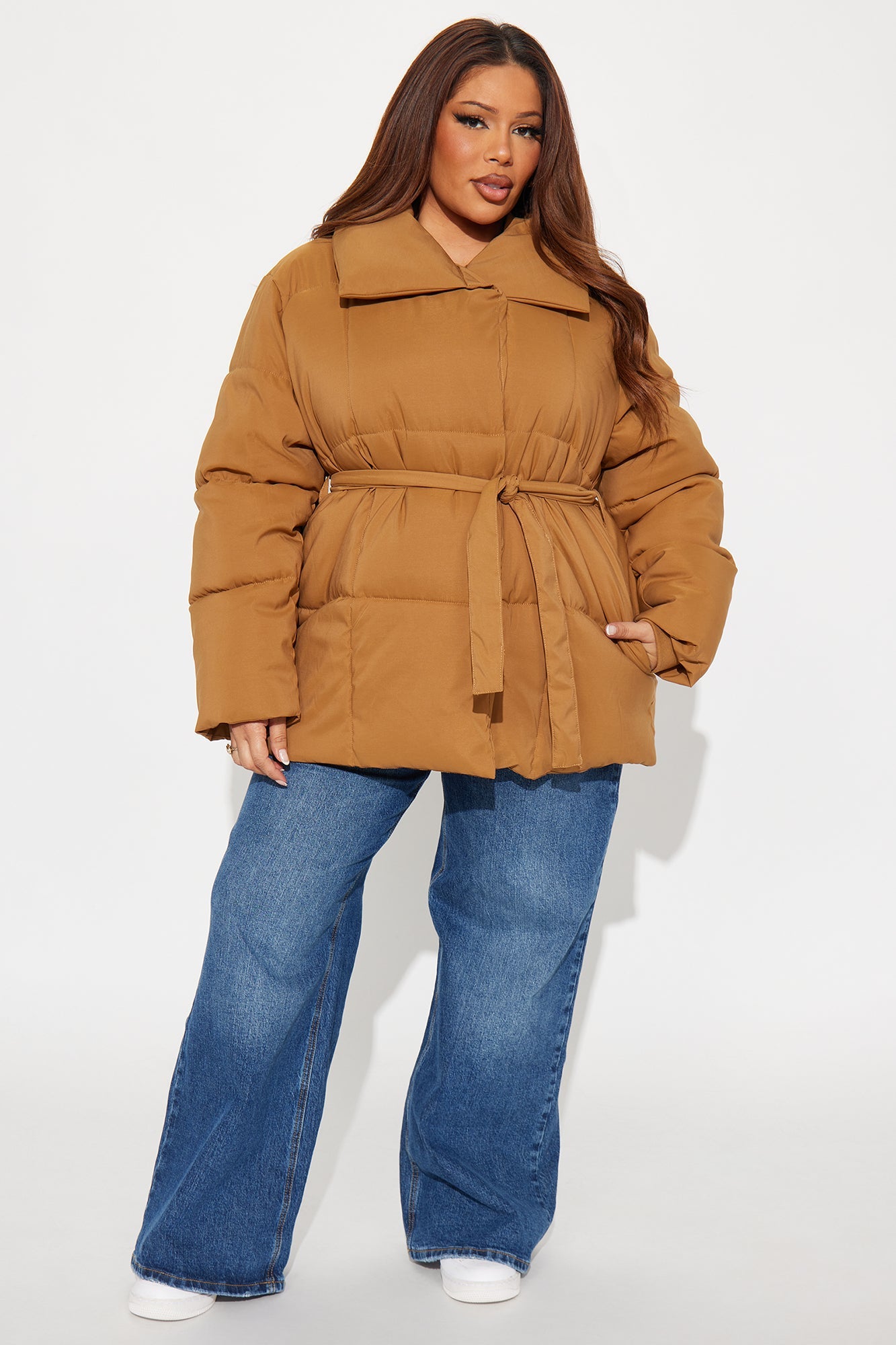 Mellow Mood Puffer Jacket - Camel