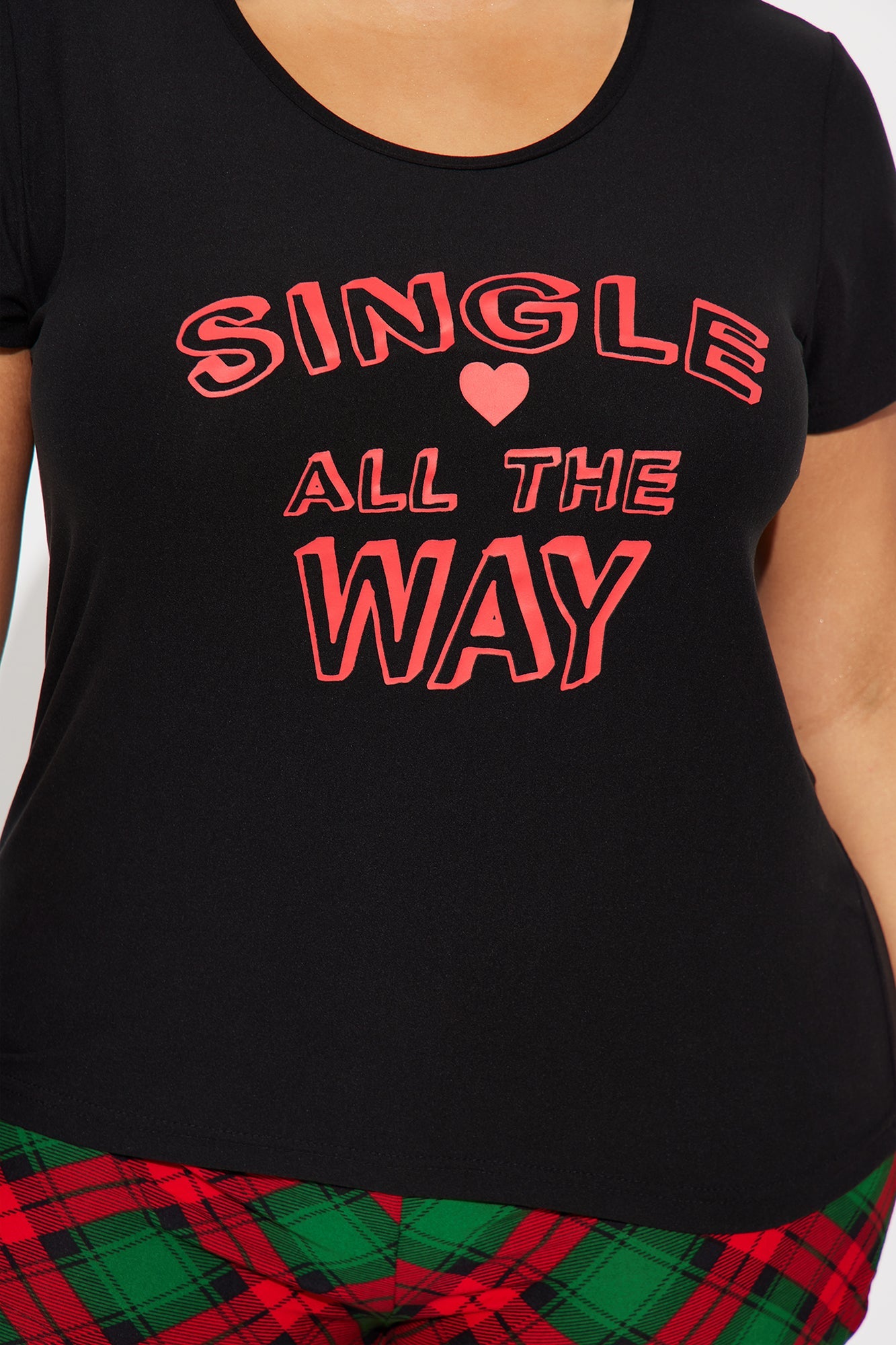 Single All The Way Short Sleeve PJ Short Set - Black/combo