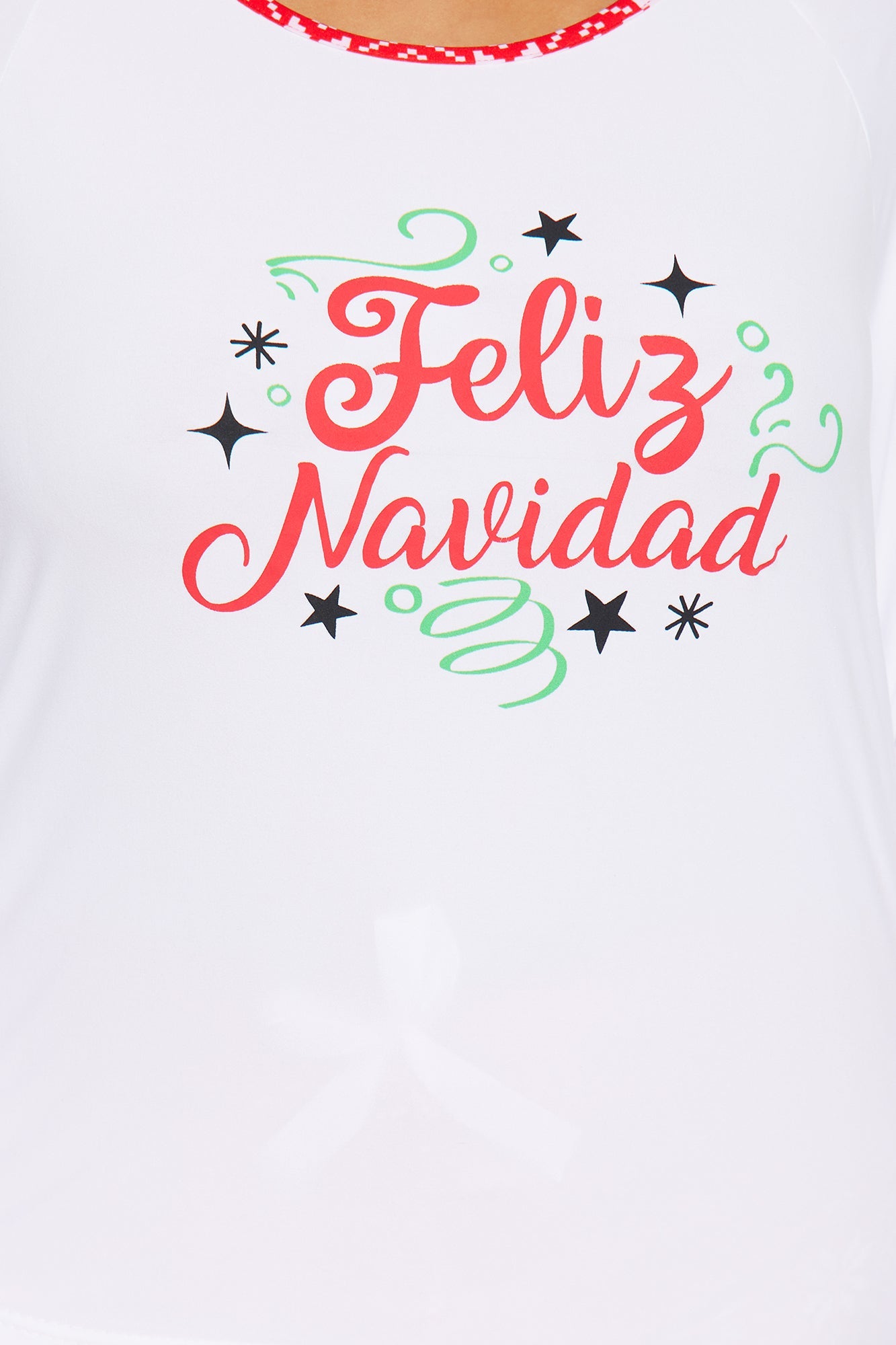 Feliz Navidad Matching Family Long Sleeve PJ Jogger Set - White/combo