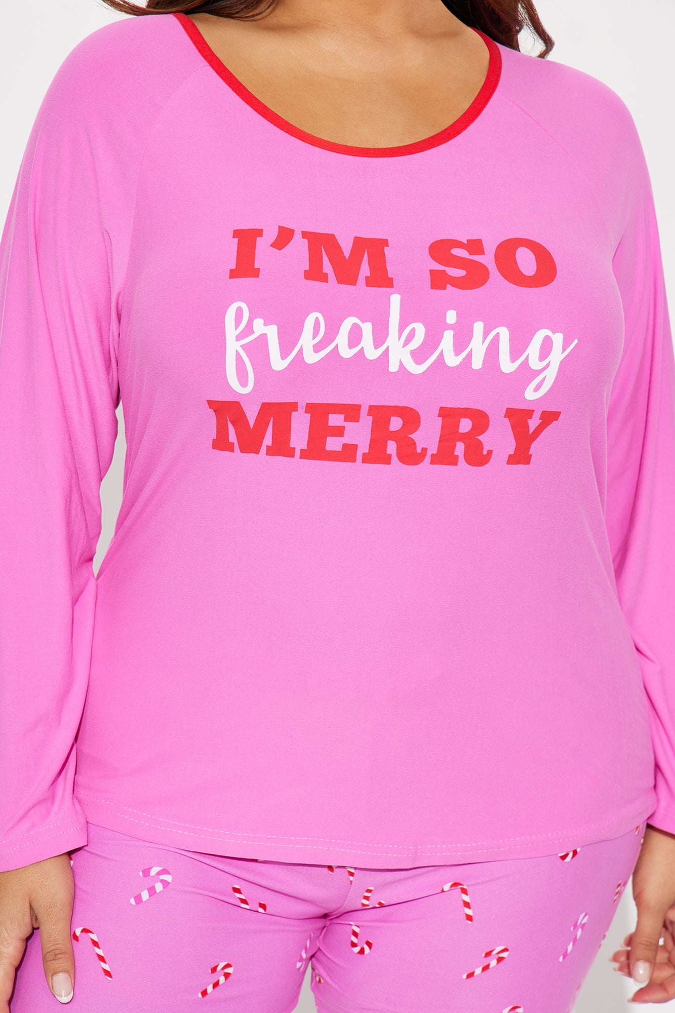 So Merry Long Sleeve PJ Jogger Set - Pink
