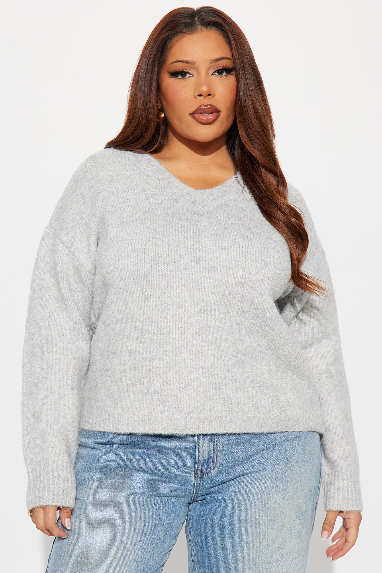Ready For Fall Sweater - Light Grey