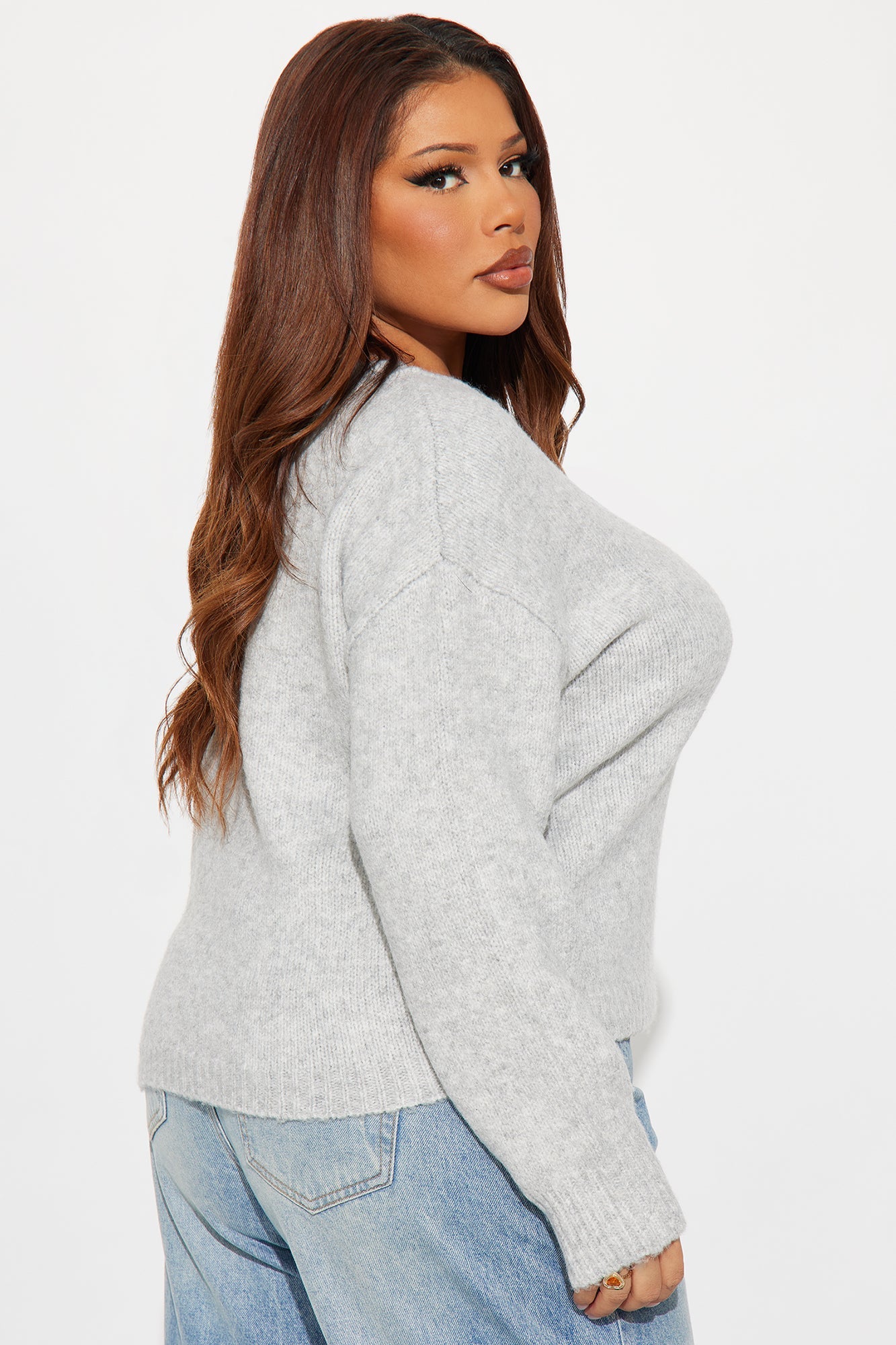 Ready For Fall Sweater - Light Grey