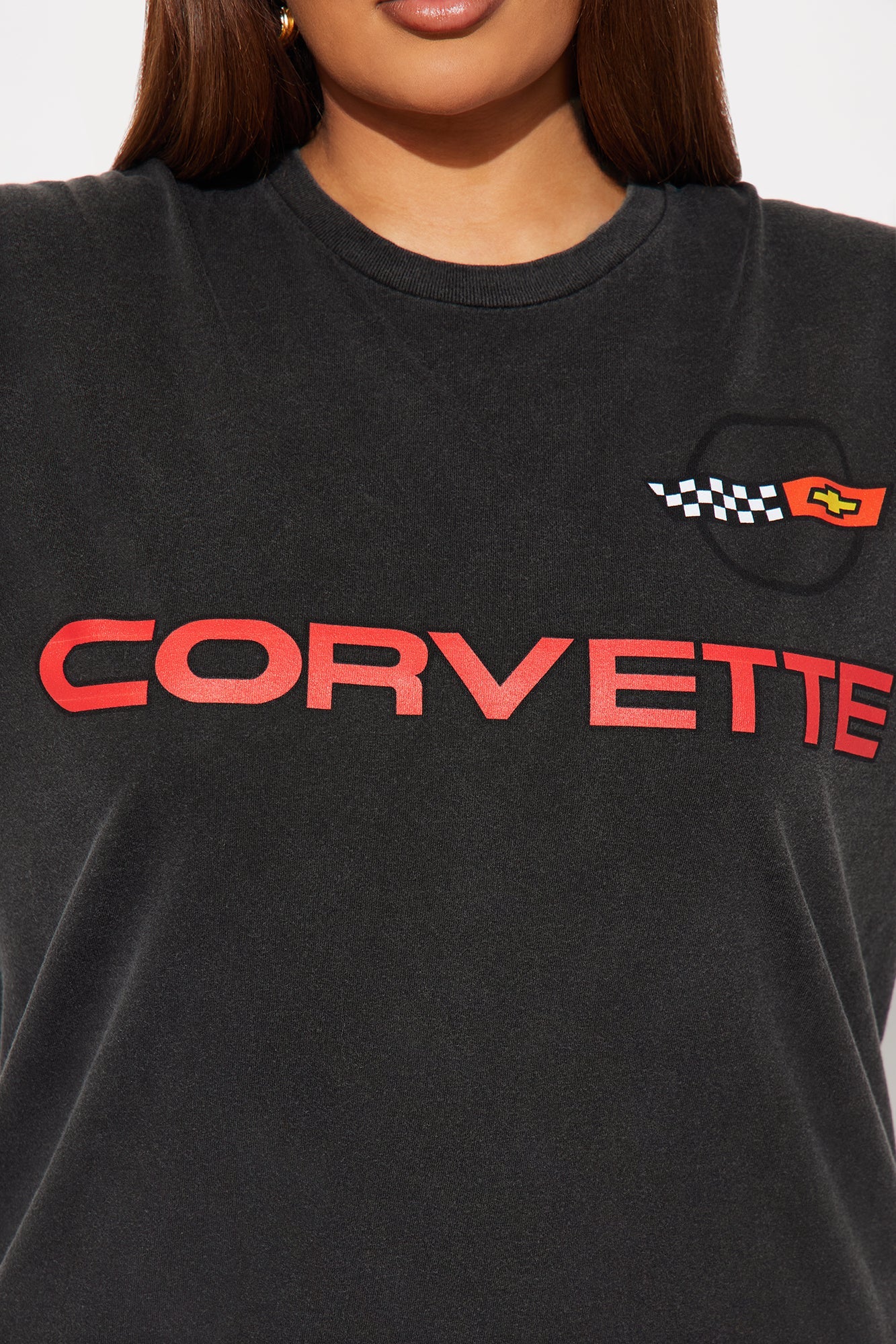 Corvette 96 Washed Front And Back Graphic Tee - Black Wash