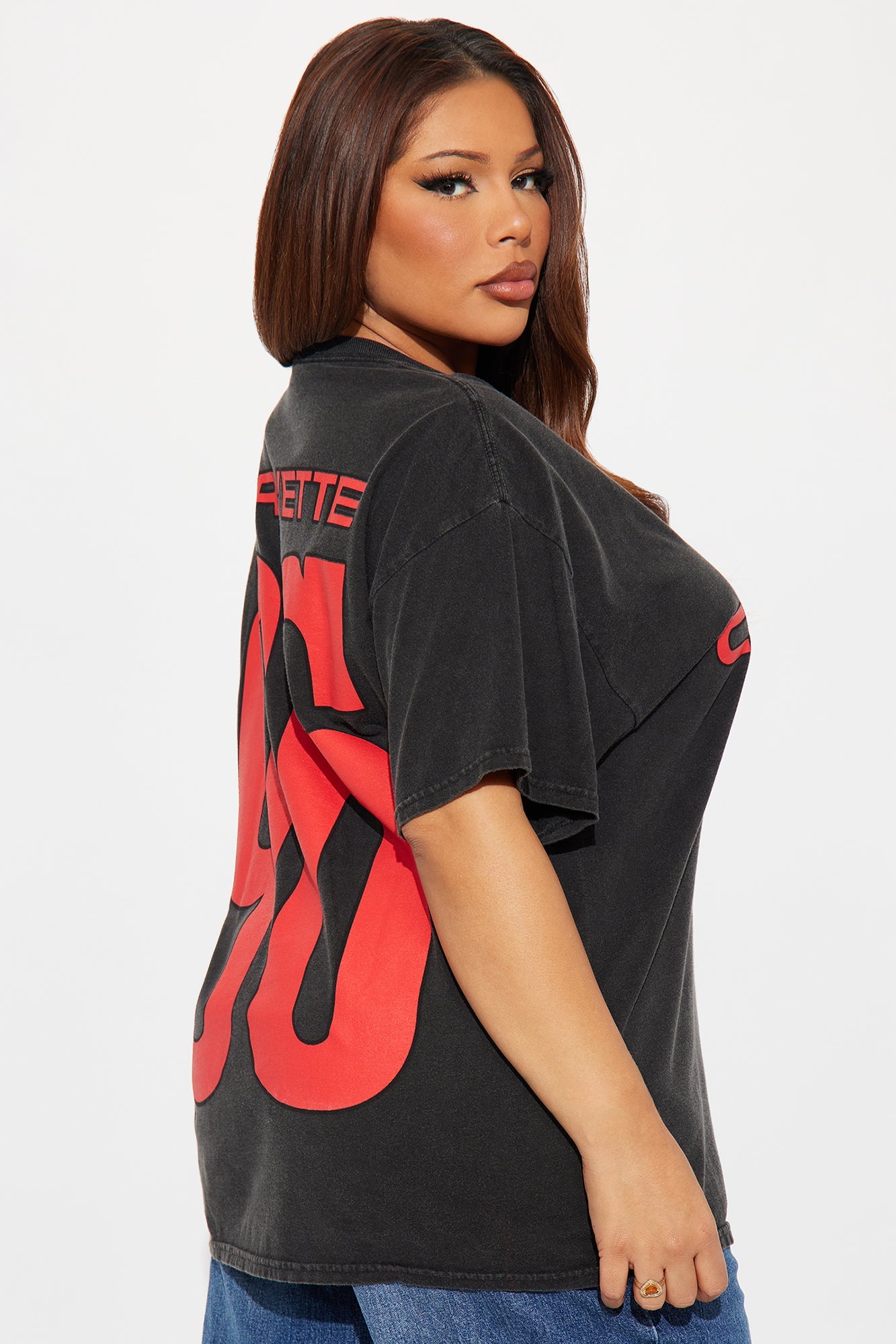 Corvette 96 Washed Front And Back Graphic Tee - Black Wash