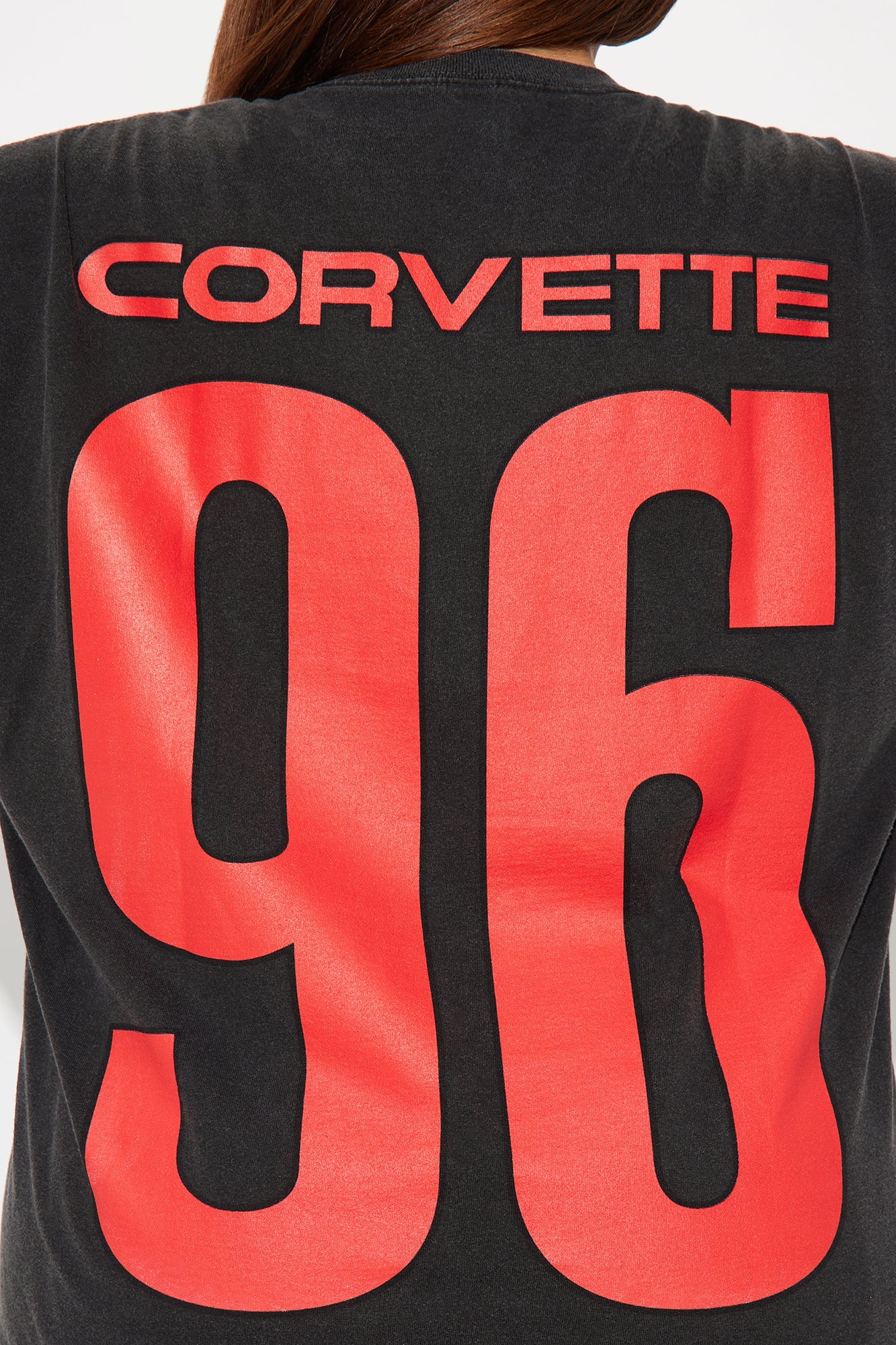 Corvette 96 Washed Front And Back Graphic Tee - Black Wash