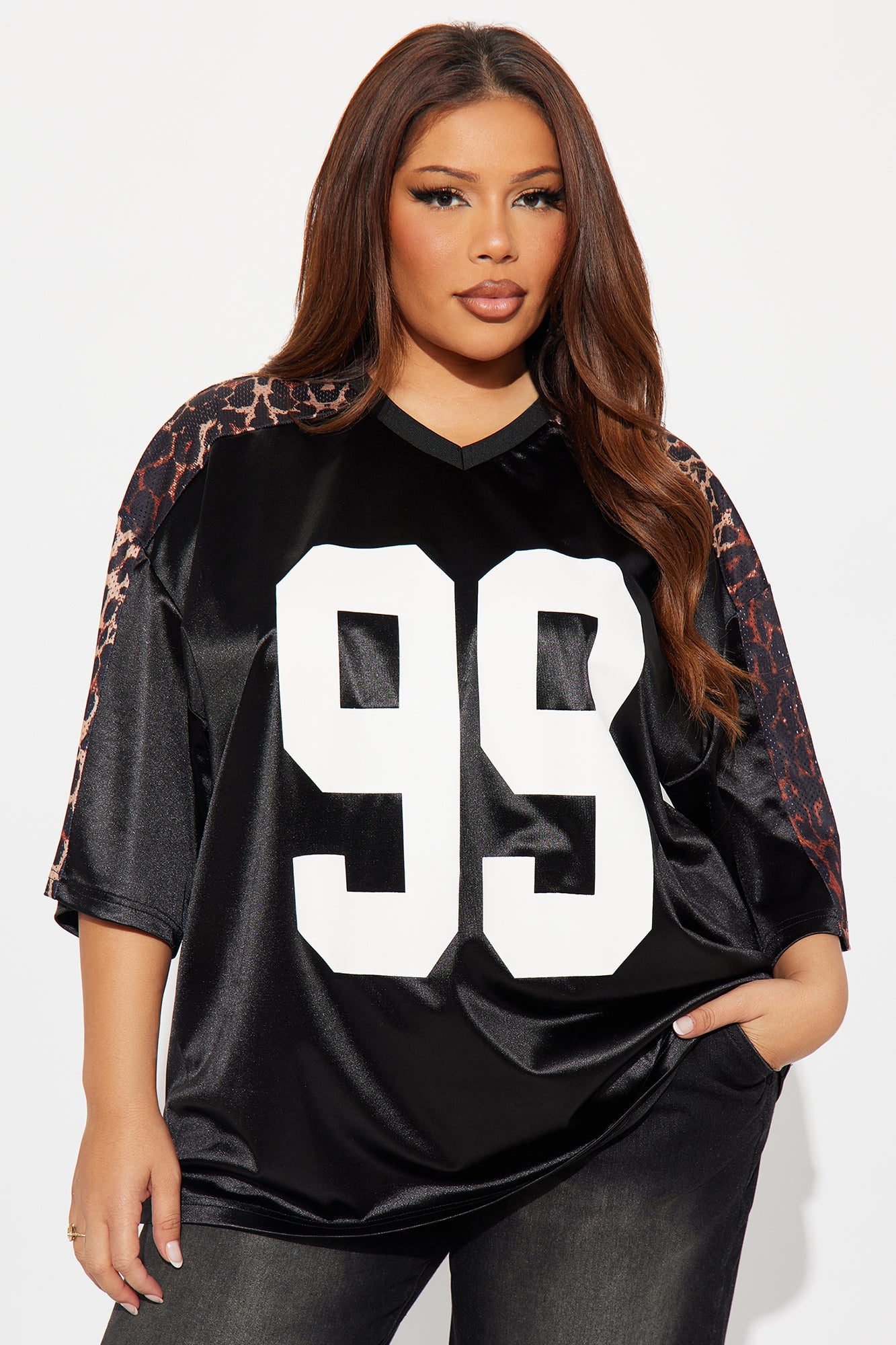 Field Side Satin Football Jersey - Black/combo