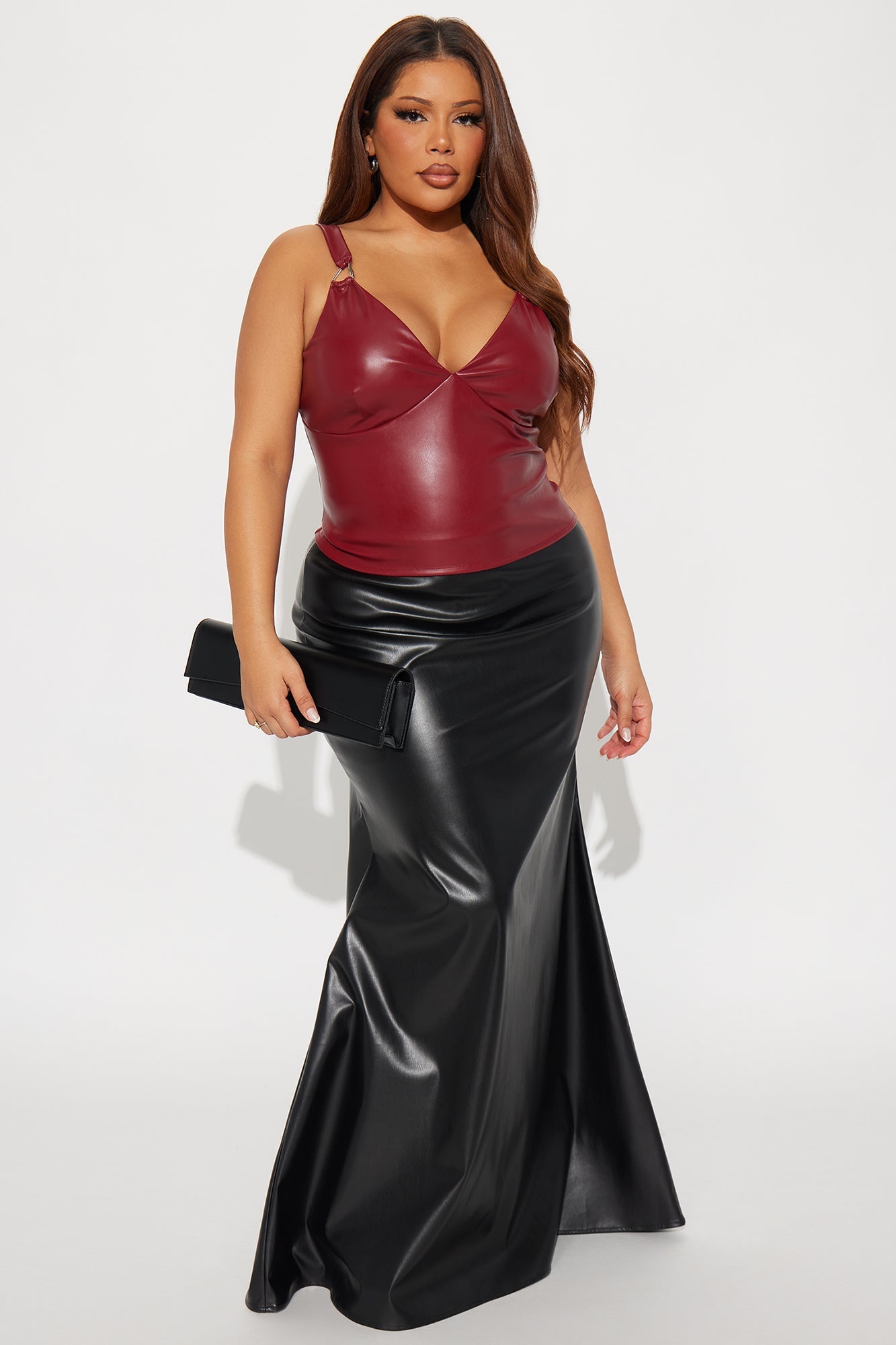 Urban Legend Faux Leather Top - Red